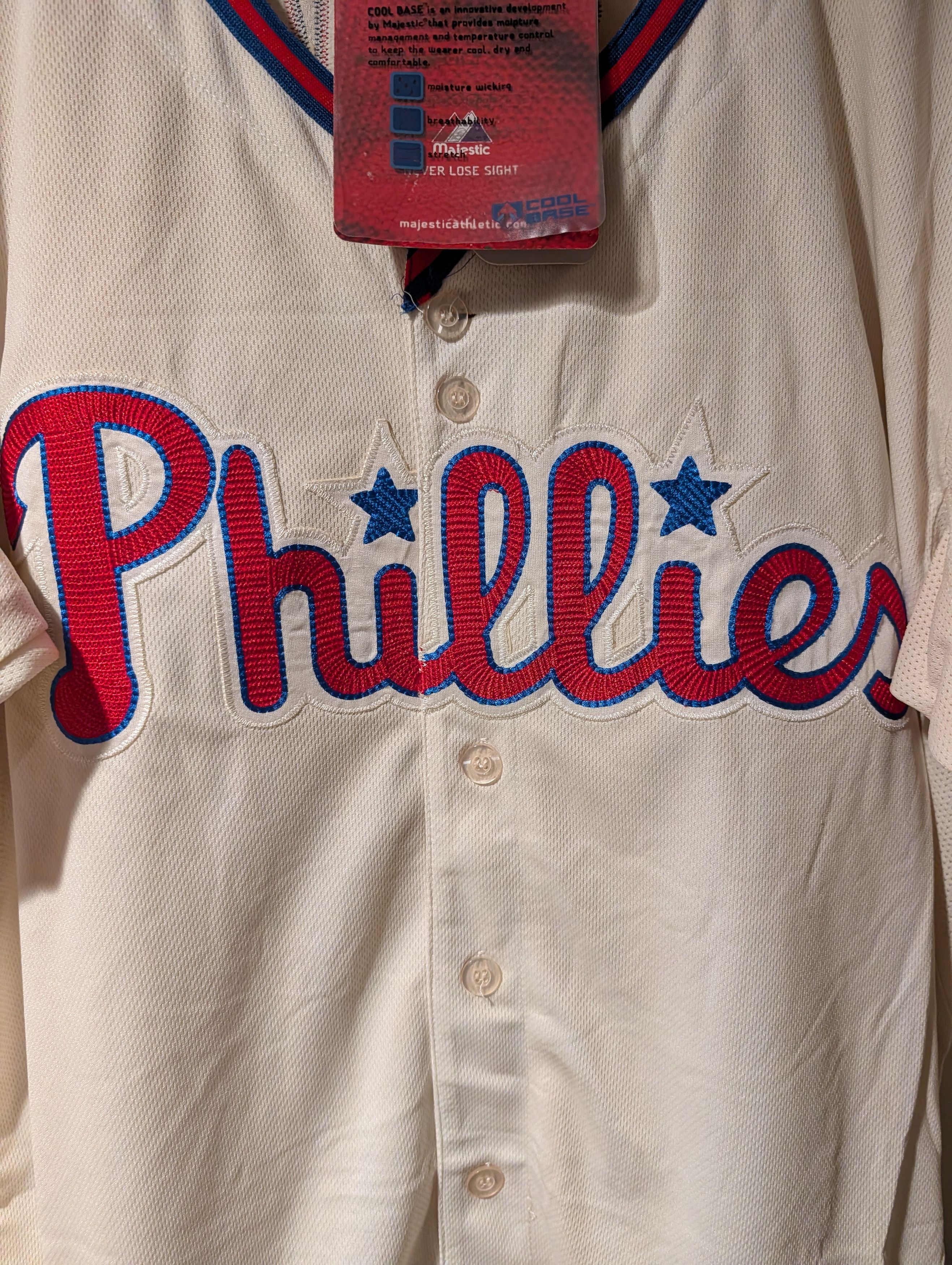 MLB Majestic Cool Base Philadelphia Phillies Brown #9 Jersey NWT Size US XL / EU 56 / 4 - 2 Thumbnail
