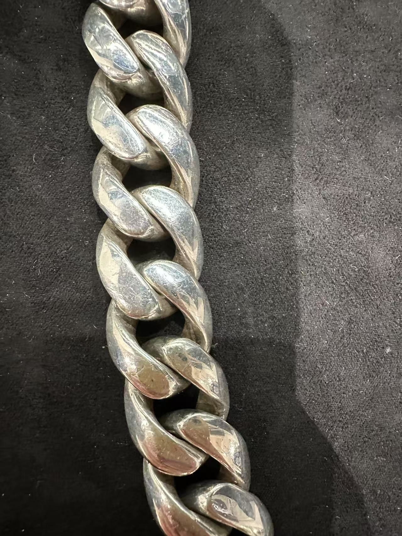 Chrome Hearts Chrome Hearts Silver Plus Cross Cuban Link ID Bracelet Size ONE SIZE - 7 Thumbnail