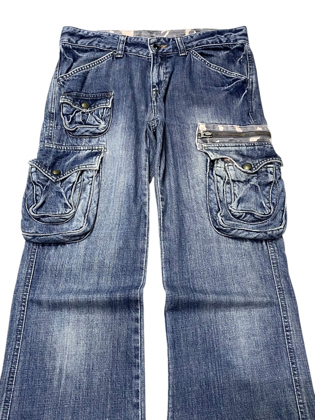 Hysteric Glamour ETBOITE Japan Cargo Flare Surplus Denim Jeans Size US 30 / EU 46 - 6 Thumbnail