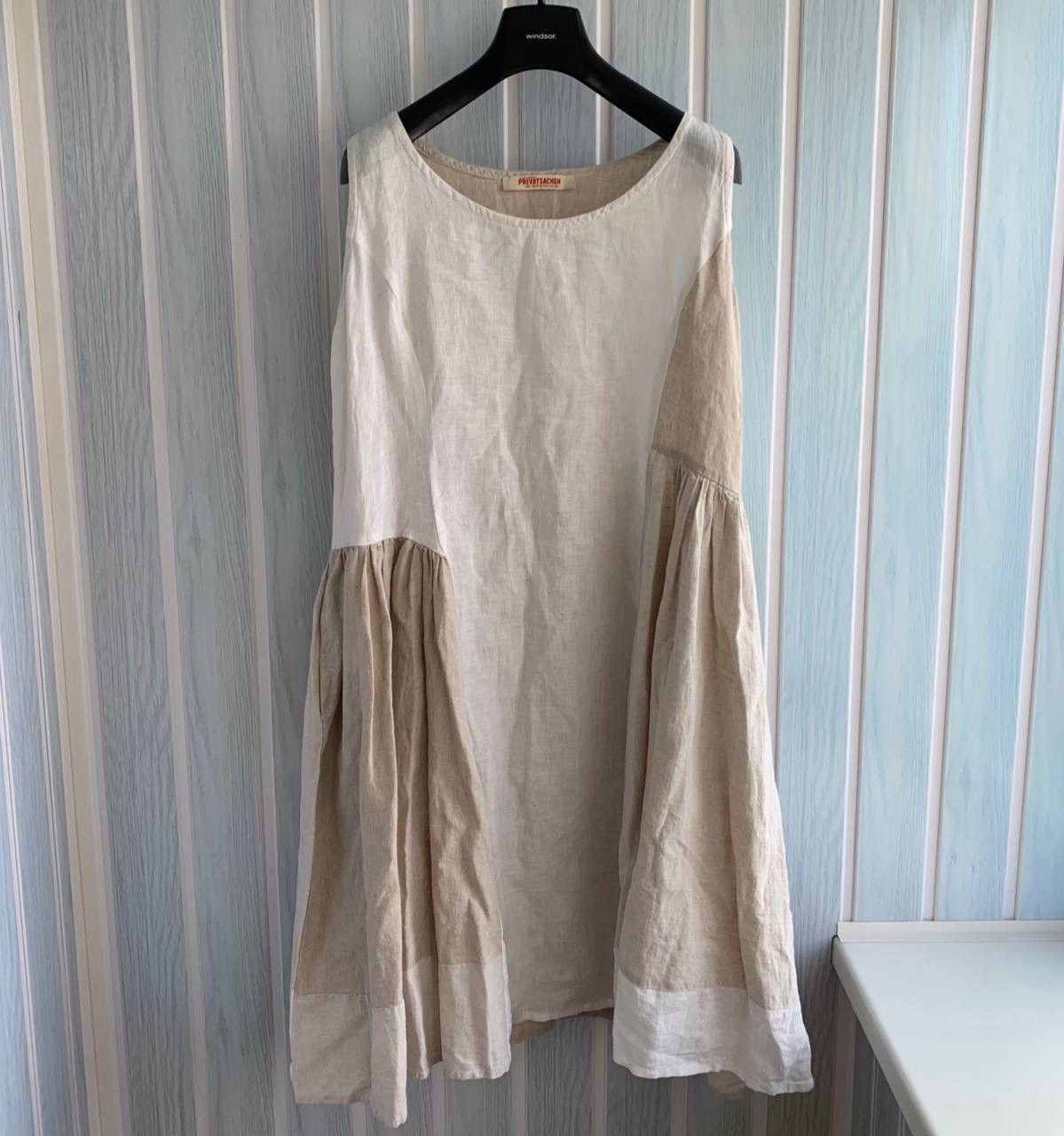 Other Cocon.commerz by Privatsachen Multicolor Linen Flare Dress Size L / US 10 / IT 46 - 5 Thumbnail