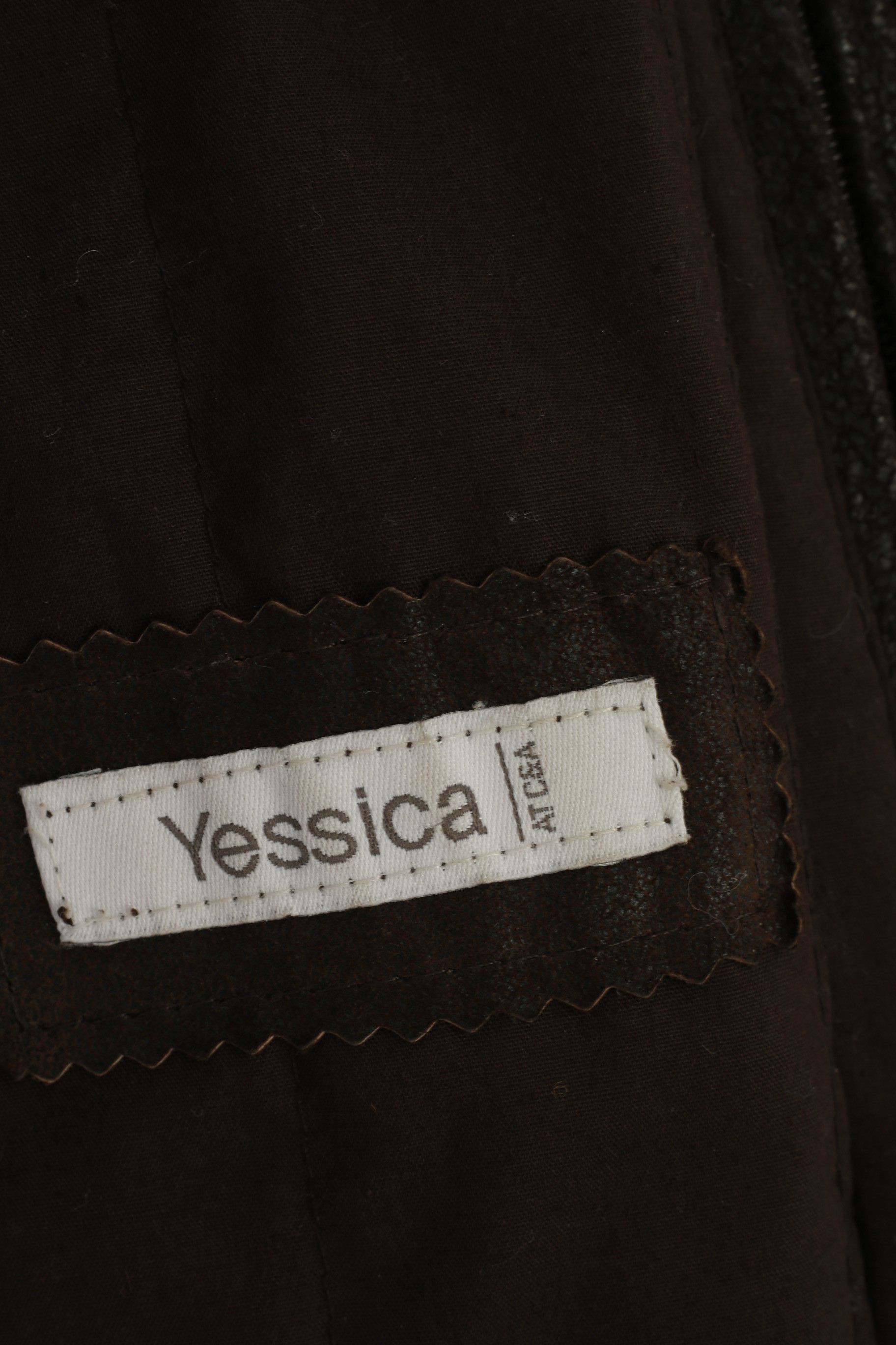 C&A × Vintage C&A Woman 46 (S) Leather Jacket Brown Full Zipper 2202 Size S / US 4 / IT 40 - 6 Thumbnail