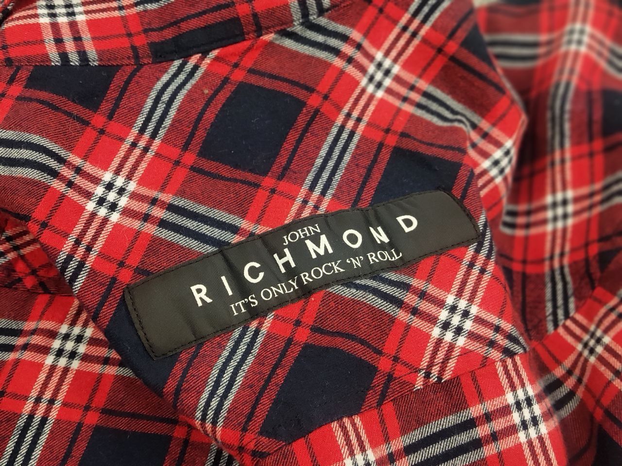 John Richmond John Richmond Design Oversized Red Black Check Flannel Shirt Size US XL / EU 56 / 4 - 11 Thumbnail