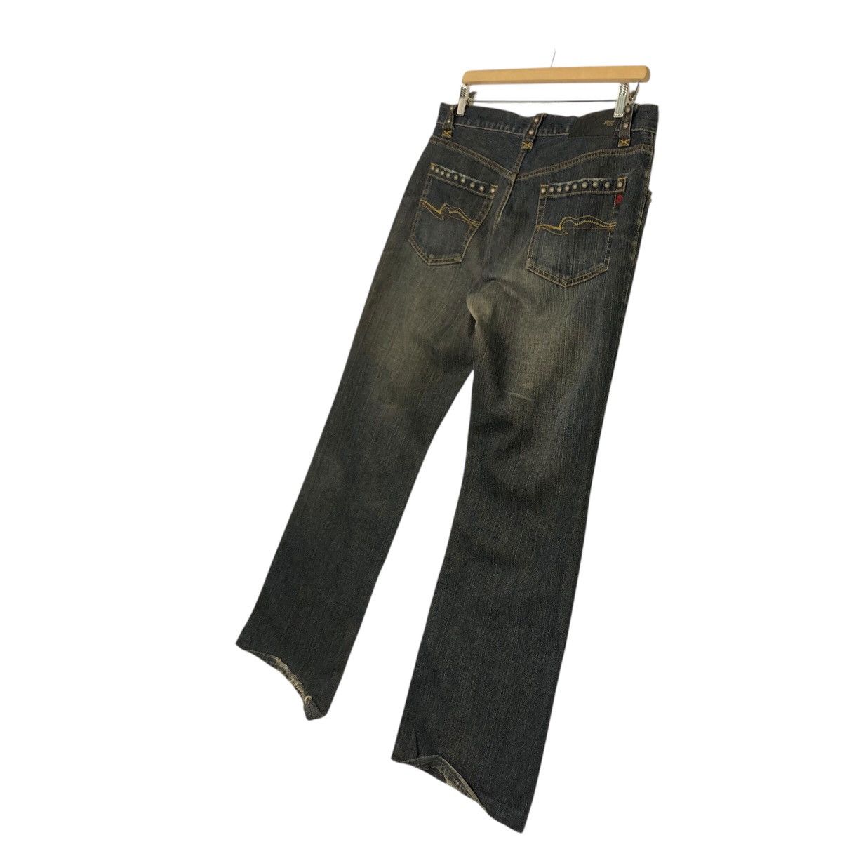 Hysteric Glamour 📌Vintage Bow Cut Design Punk Style Denim Pants Biker Size 34" / US 12 / IT 48 - 13 Thumbnail