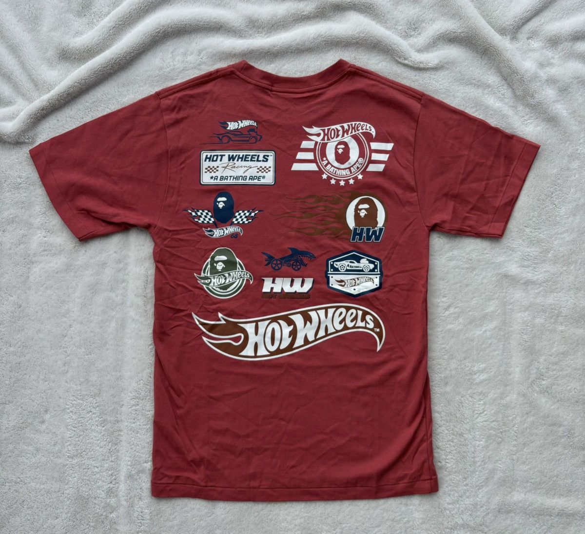 Bape Bape x Hot Wheels Collection Red Tee Size US S / EU 44-46 / 1 - 2 Thumbnail