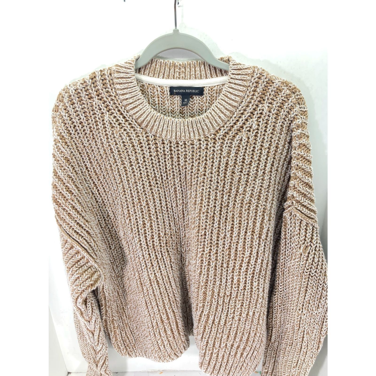 Banana Republic Banana Republic Sweater Womens M Brown Ribbed Knit Crew Neck Dolman Sleeve Size M / US 6-8 / IT 42-44 - 3 Thumbnail