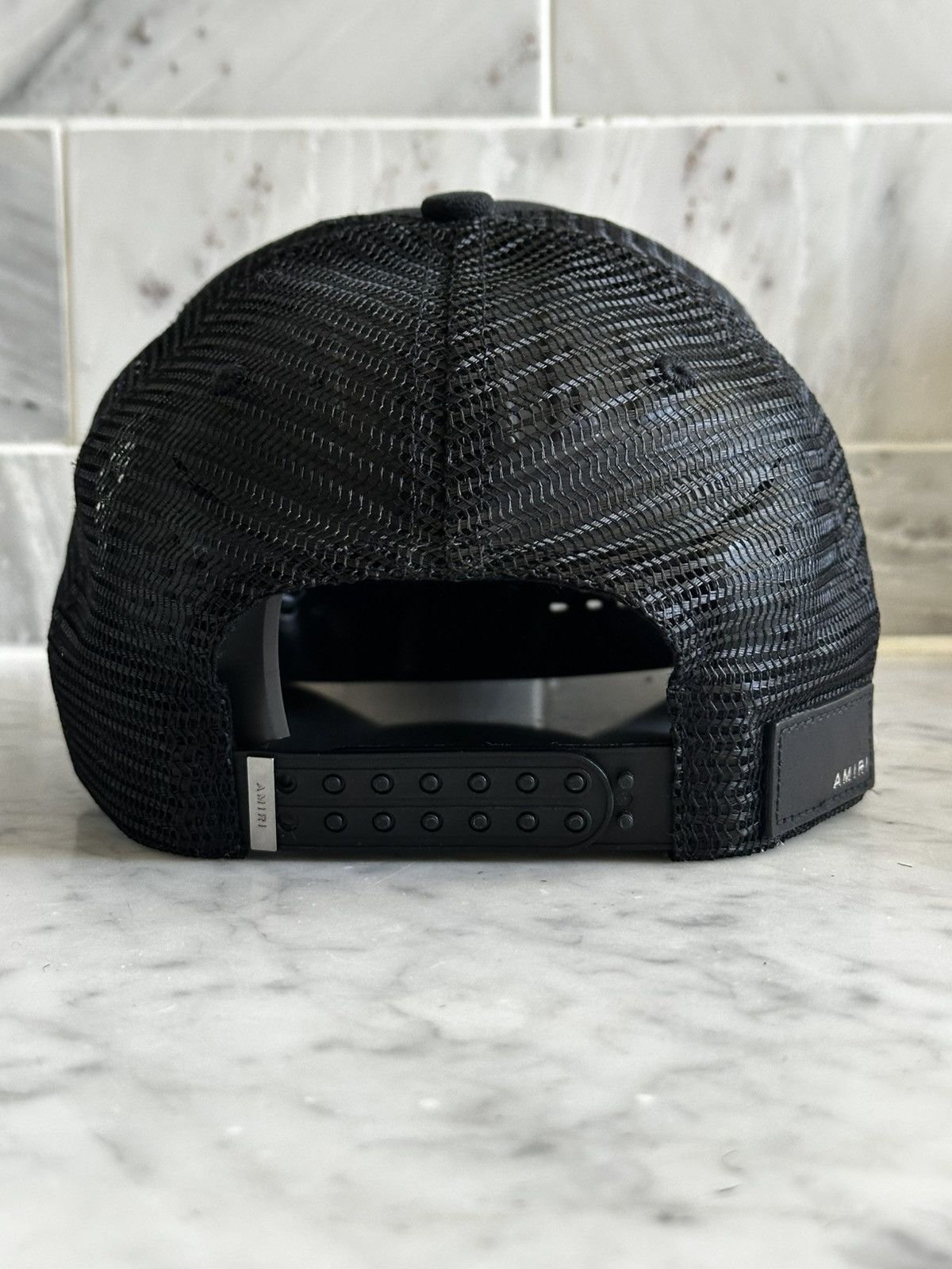 Amiri AMIRI Black Core Logo Trucker Hat Size ONE SIZE - 5 Thumbnail