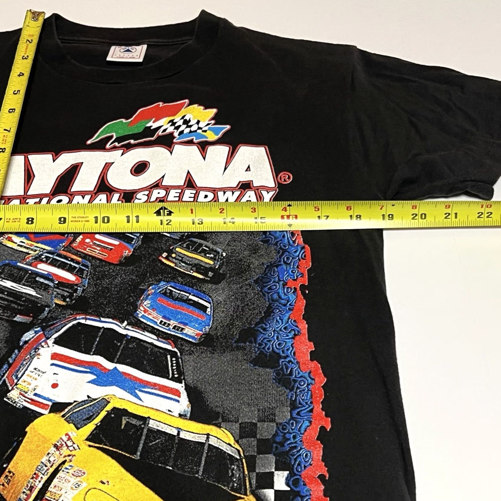 Delta VINTAGE NASCAR Daytona International Speedway Delta T-Shirt Men M 1996 Black Cotton Short Sleeve Crew Neck 90s Sports Racing Nascar USA Double-Sided Size US M / EU 48-50 / 2 - 7 Thumbnail