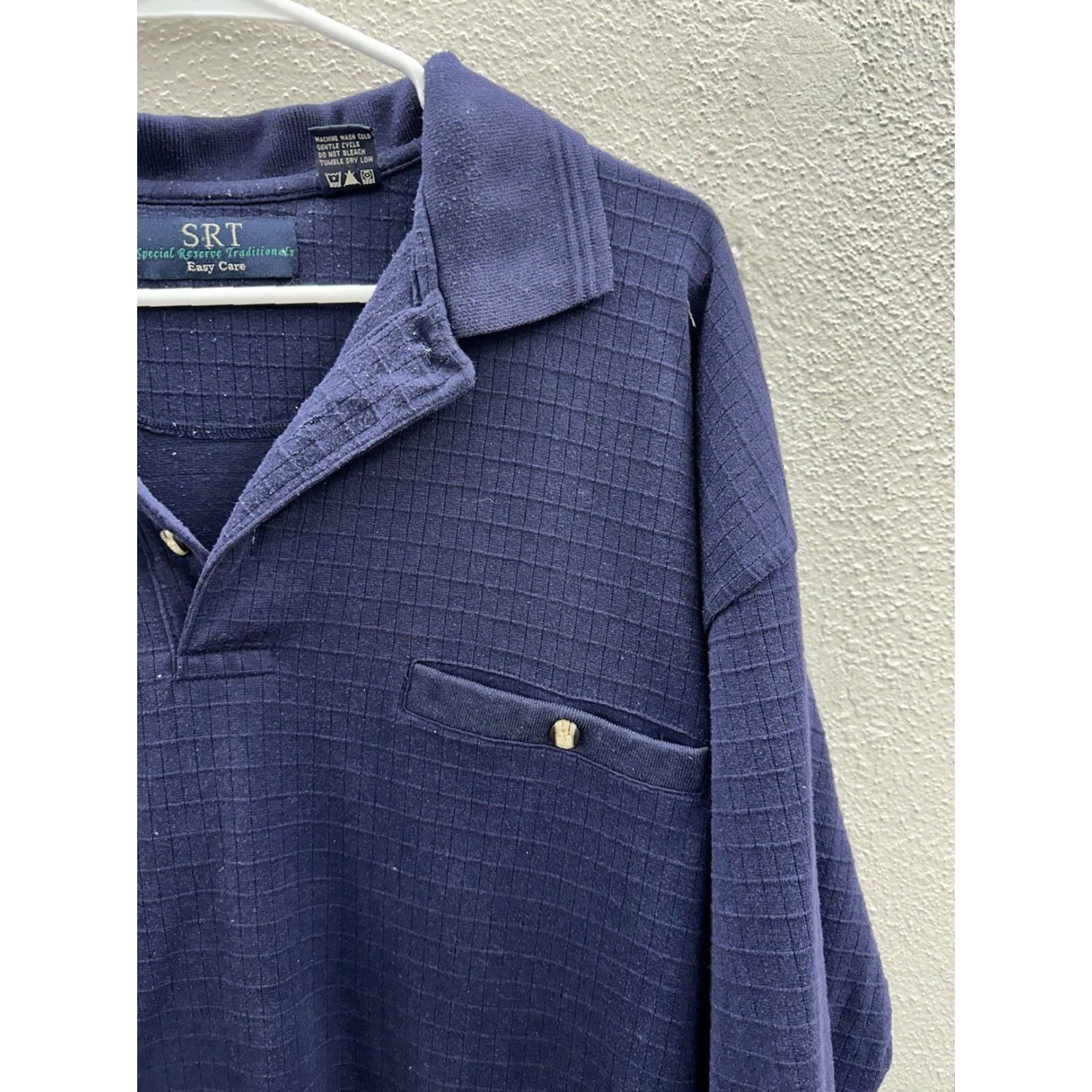 Vintage VINTAGE Special Reserve Traditional SRT Mens Shirt XLT Blue Long Sleeve Henley VTG Shirt Mens Blue SRT 80s 90s Beach Size US XL / EU 56 / 4 - 2 Thumbnail