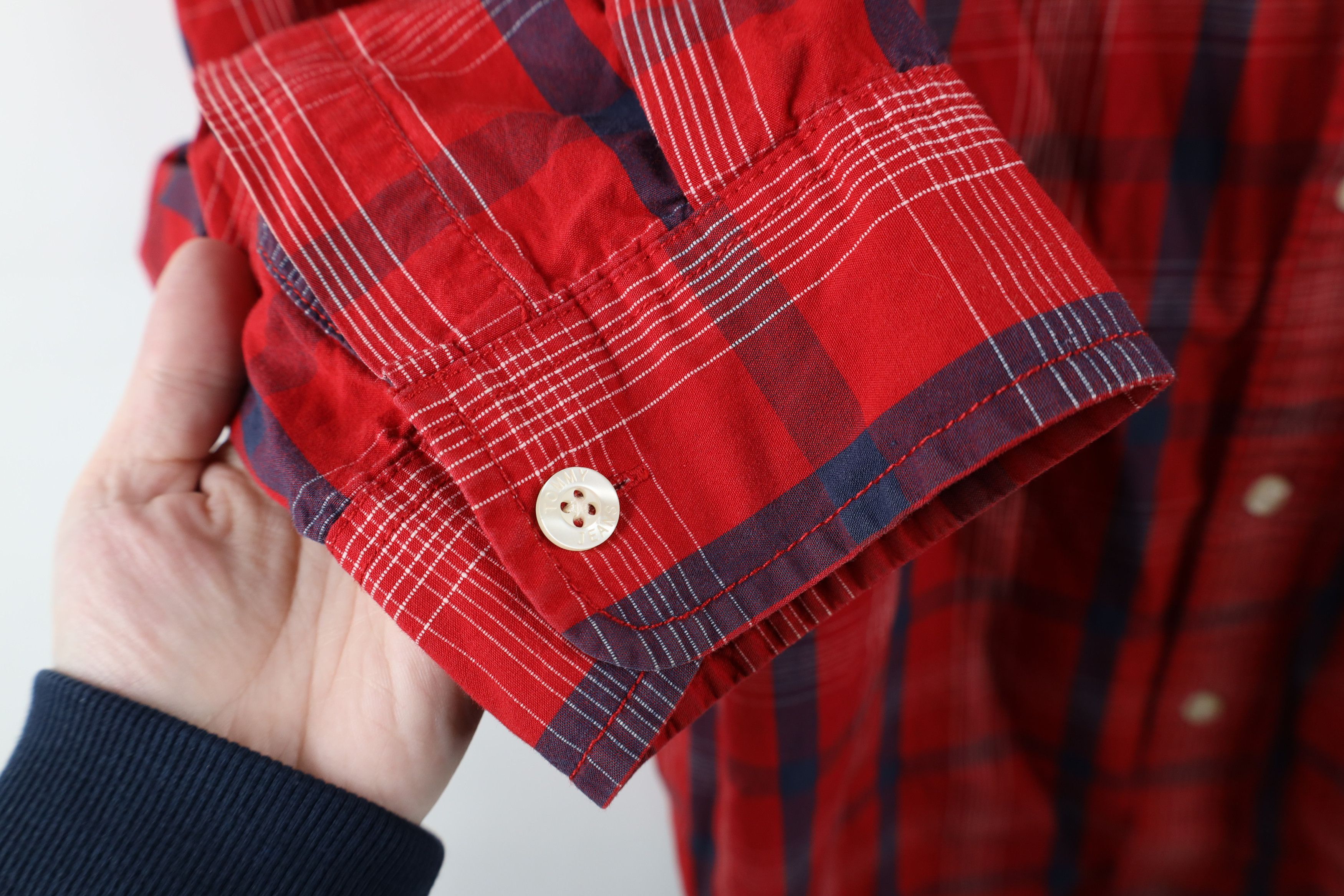 Tommy Hilfiger × Vintage Vintage 90s Tommy Hilfiger Spell Collared Board Button Shirt Size US XL / EU 56 / 4 - 6 Thumbnail