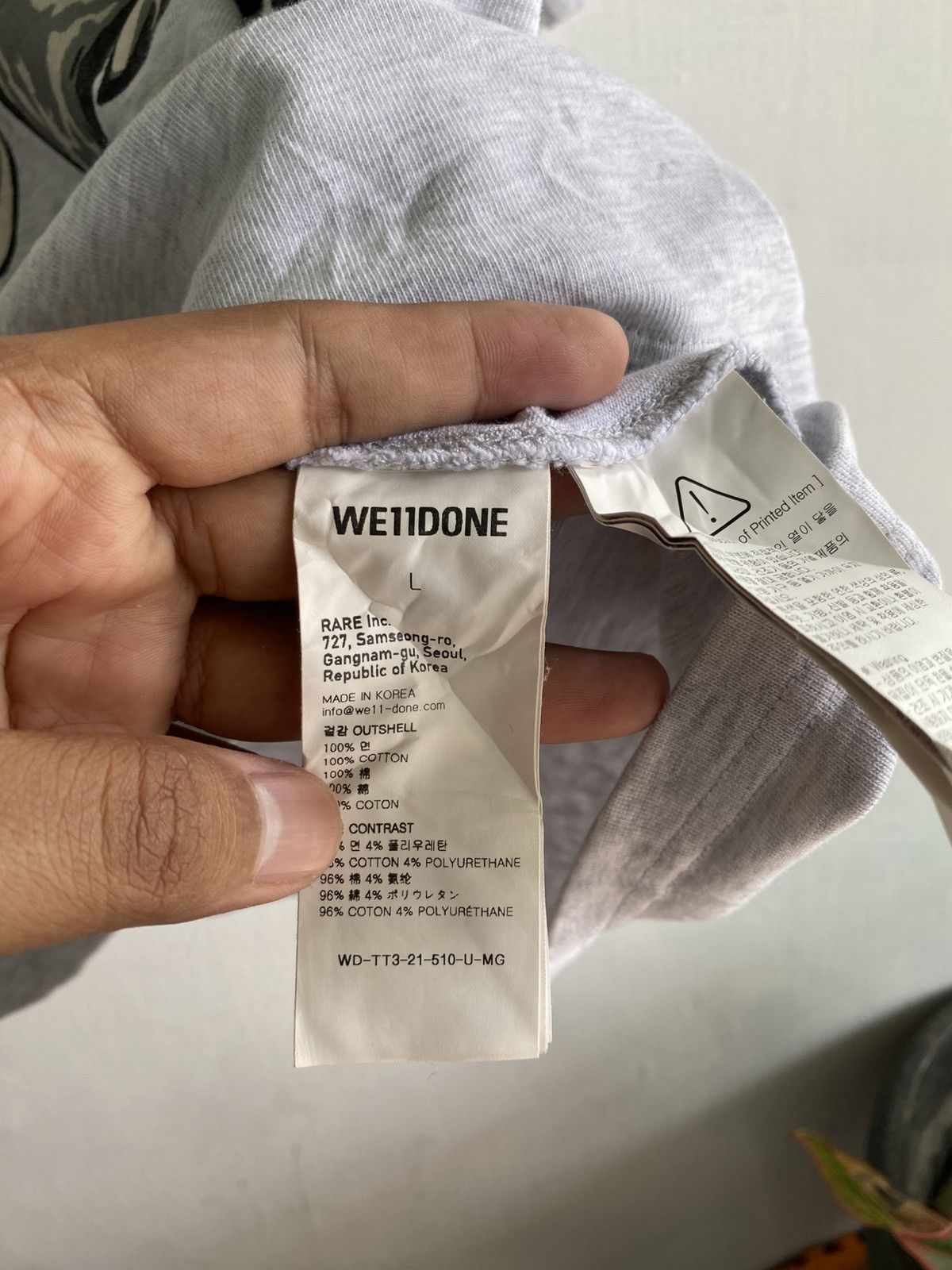 WE11DONE WE11DONE Oversized tee Size US L / EU 52-54 / 3 - 4 Thumbnail