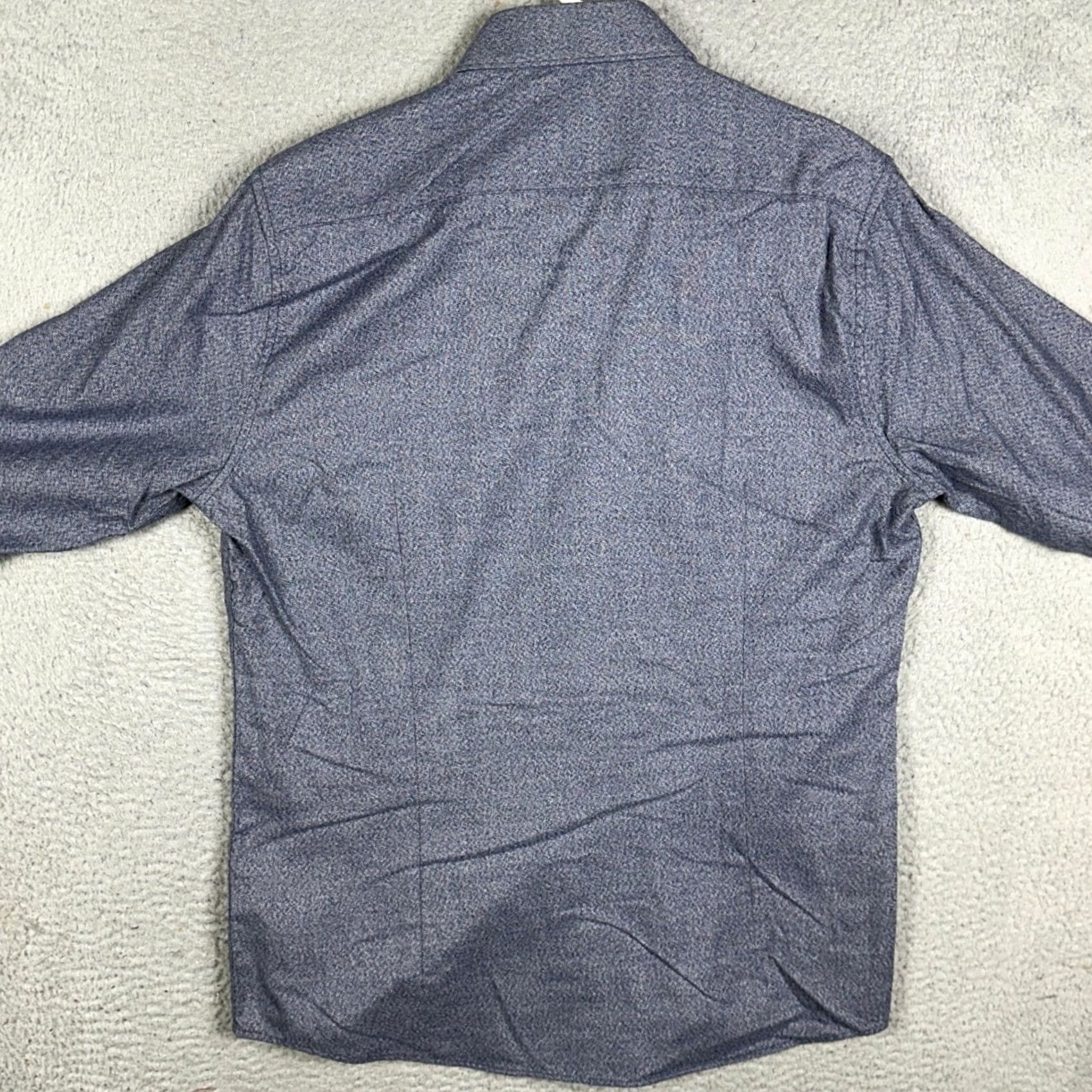 Barbour Barbour Theo Shirt Mens M Navy Blue Tailored Fit Button-Down Pocket Cotton Flannel Long Sleeve Collared Button Up Size US M / EU 48-50 / 2 - 3 Thumbnail