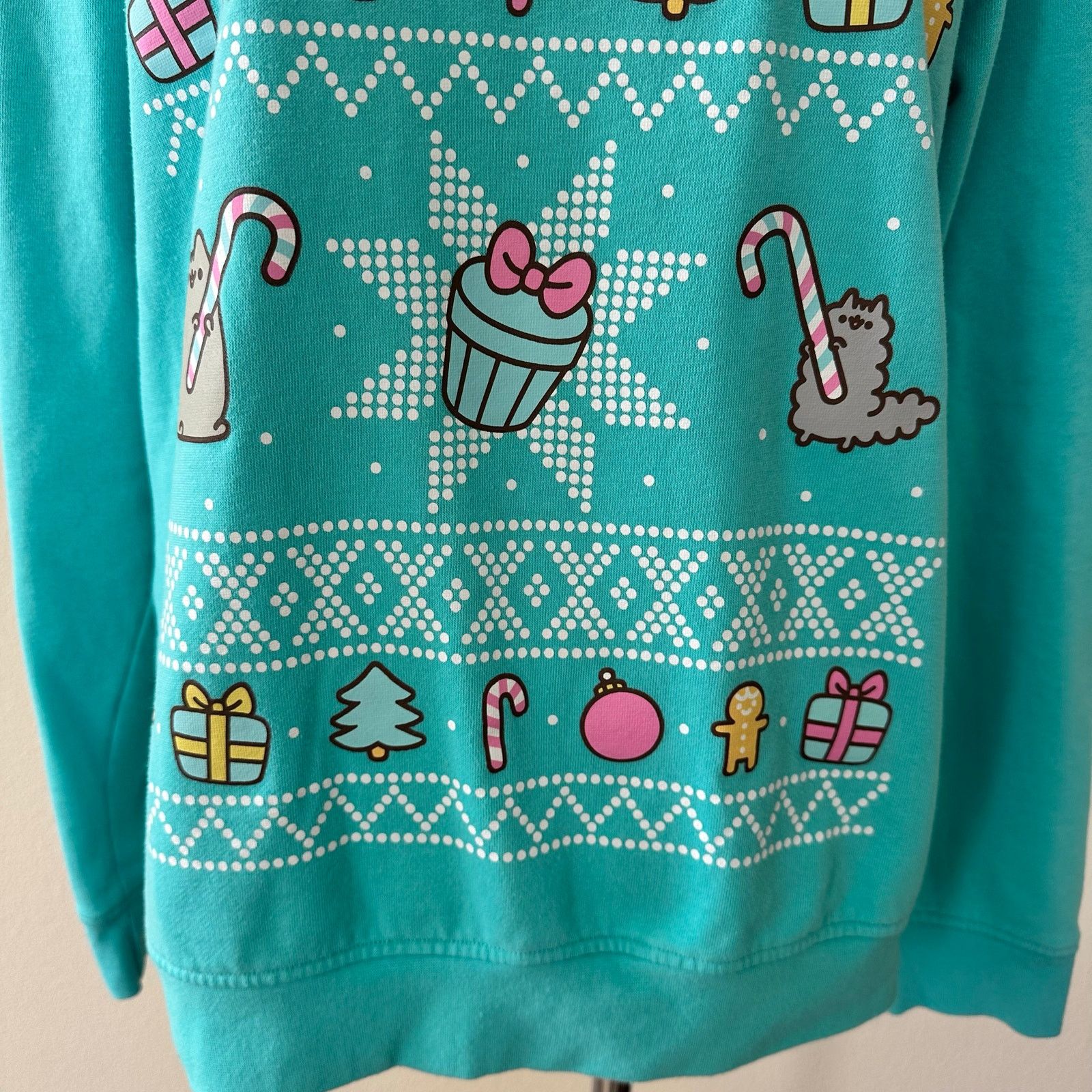 Other Pusheen Christmas Sweatshirt Teal Color Size Small Size S / US 4 / IT 40 - 4 Thumbnail