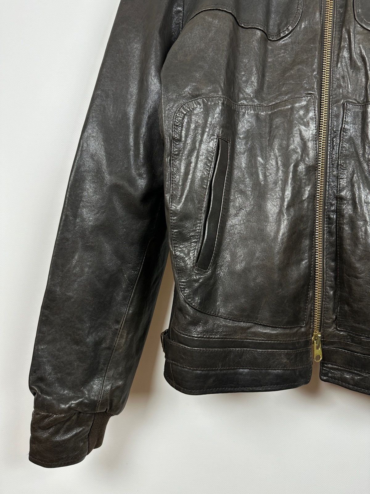 Golden Goose Golden Goose Brown Leather Jacket Size US L / EU 52-54 / 3 - 11 Thumbnail