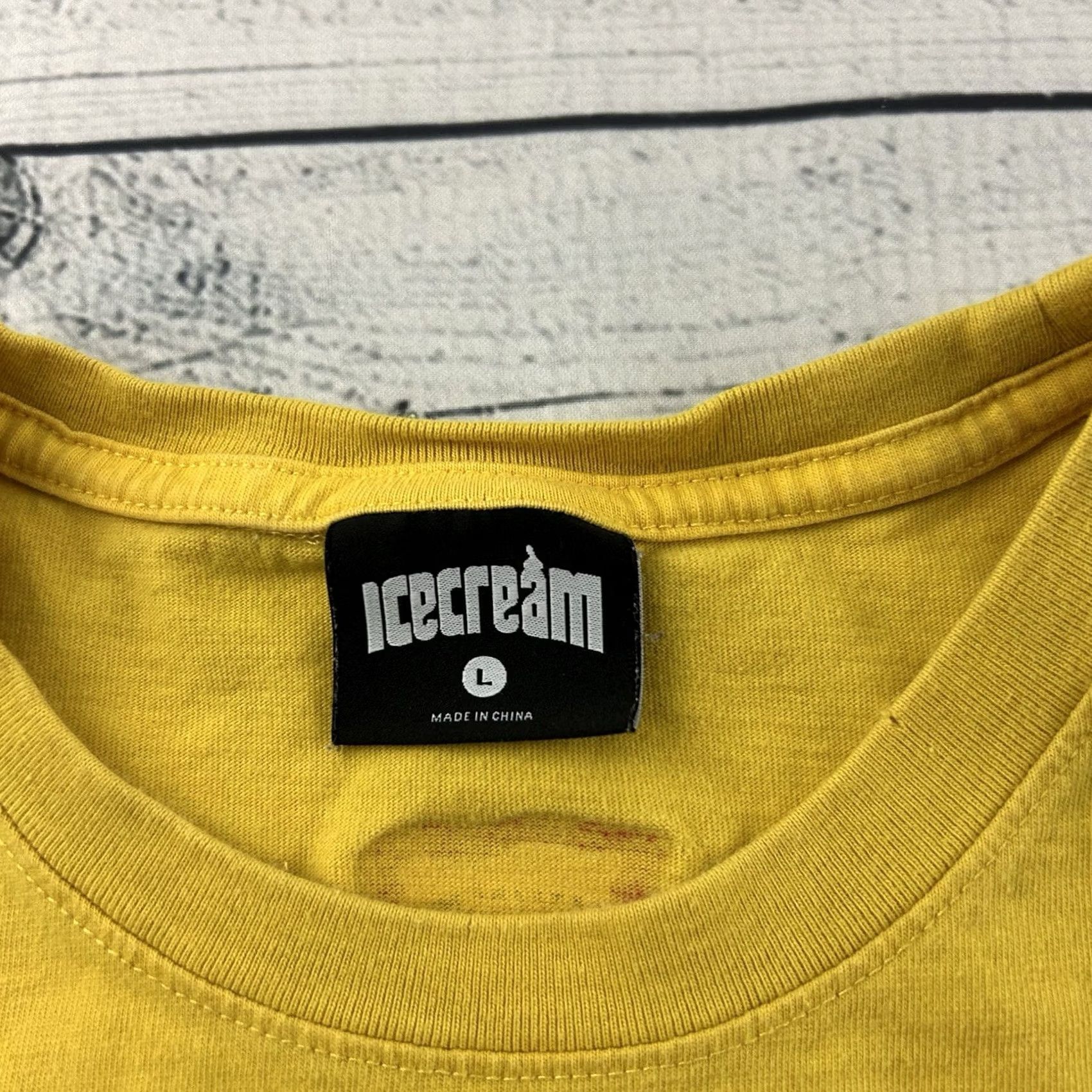 Billionaire Boys Club BBC Ice Cream Short Sleeve T Shirt Men L Yellow Cones Bones Size US L / EU 52-54 / 3 - 2 Thumbnail