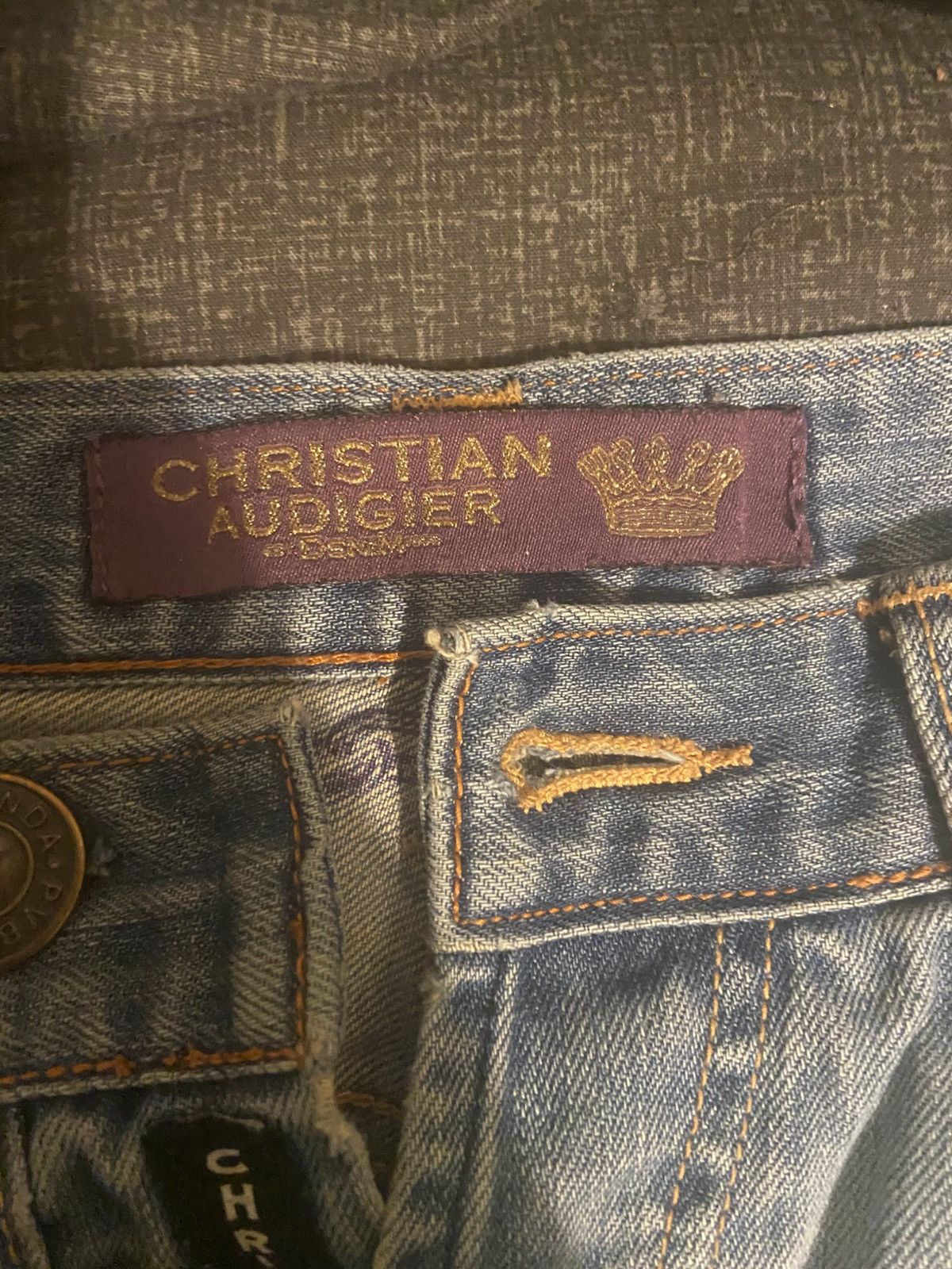 Christian Audigier × Ed Hardy Vintage Christian Audigier Embroidered Jeans Size US 32 / EU 48 - 2 Thumbnail