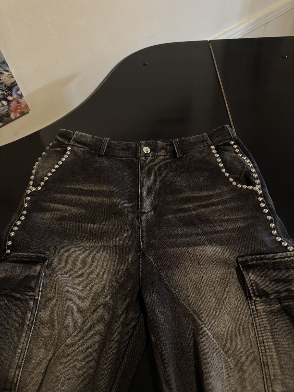 HMDD Hmdd Colossal Studded Jeans Size US 31 - 3 Thumbnail