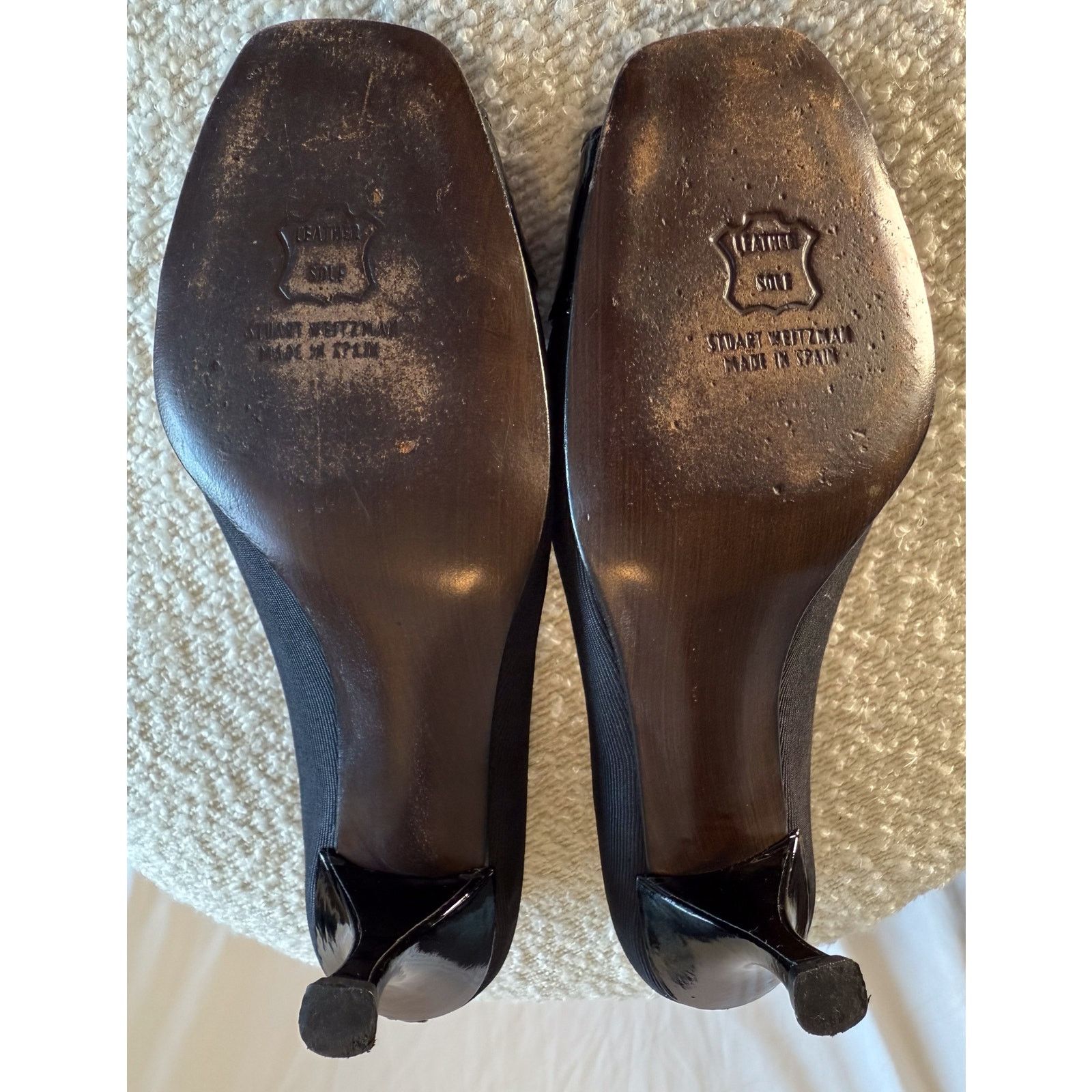 Stuart Weitzman Stuart Weitzman Black Peep Toe Heels Size 8M – Made in Spain Size US 8 / IT 38 - 9 Thumbnail