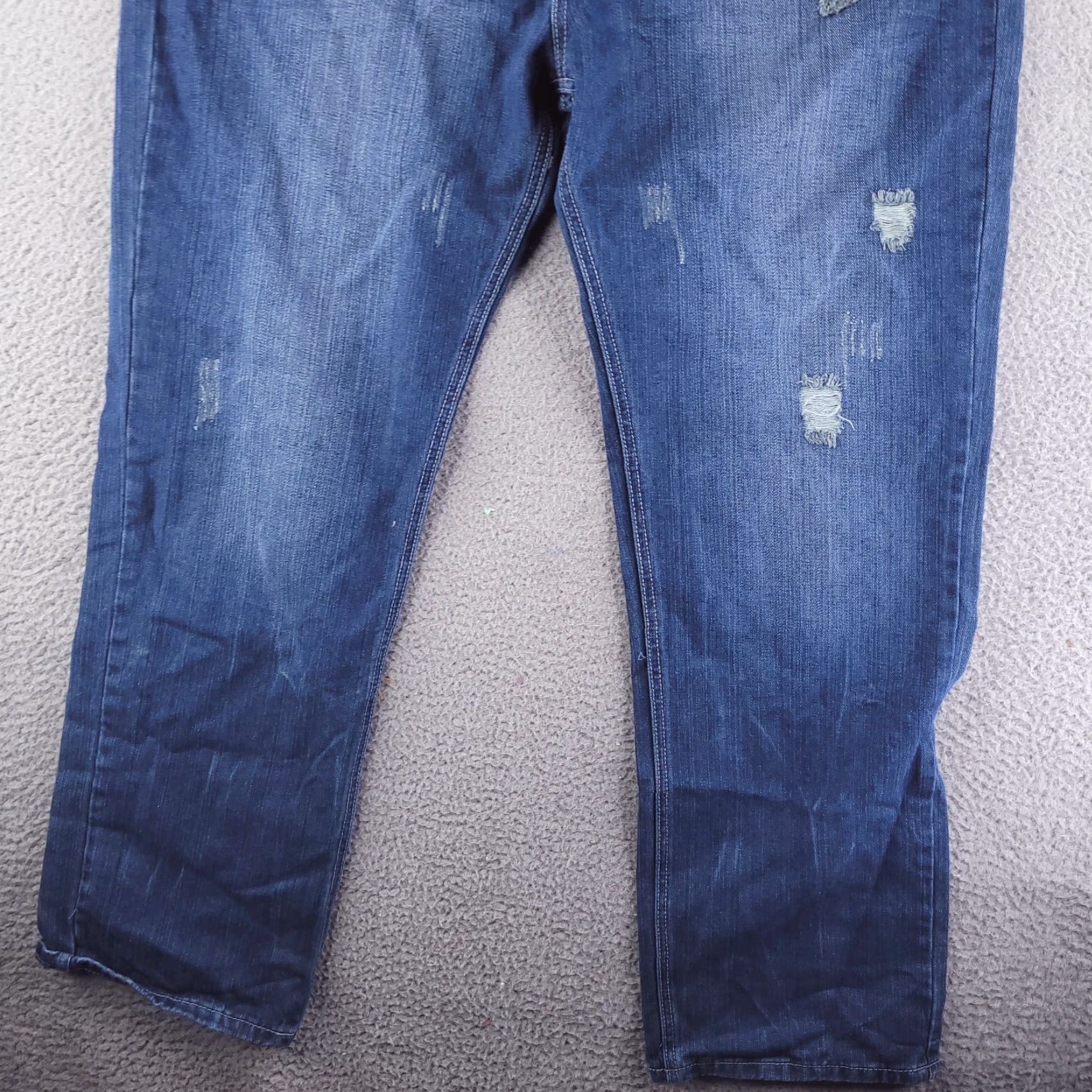 Akademiks Akademiks Jeans Mens 38x33 Blue Distressed Ripped 90s Hip Hop Straight Jeans Mens Size US 38 / EU 54 - 3 Thumbnail
