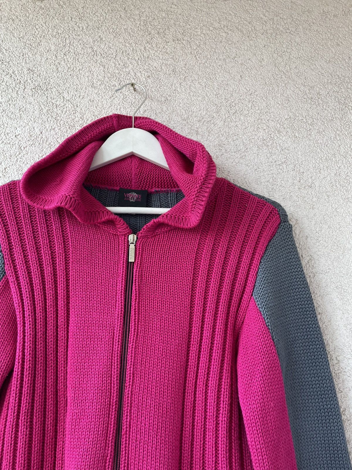 Versace Jeans Couture Versace Jeans Couture Women Pink Knitted Hoodie Size S Wool Size S / US 4 / IT 40 - 2 Thumbnail