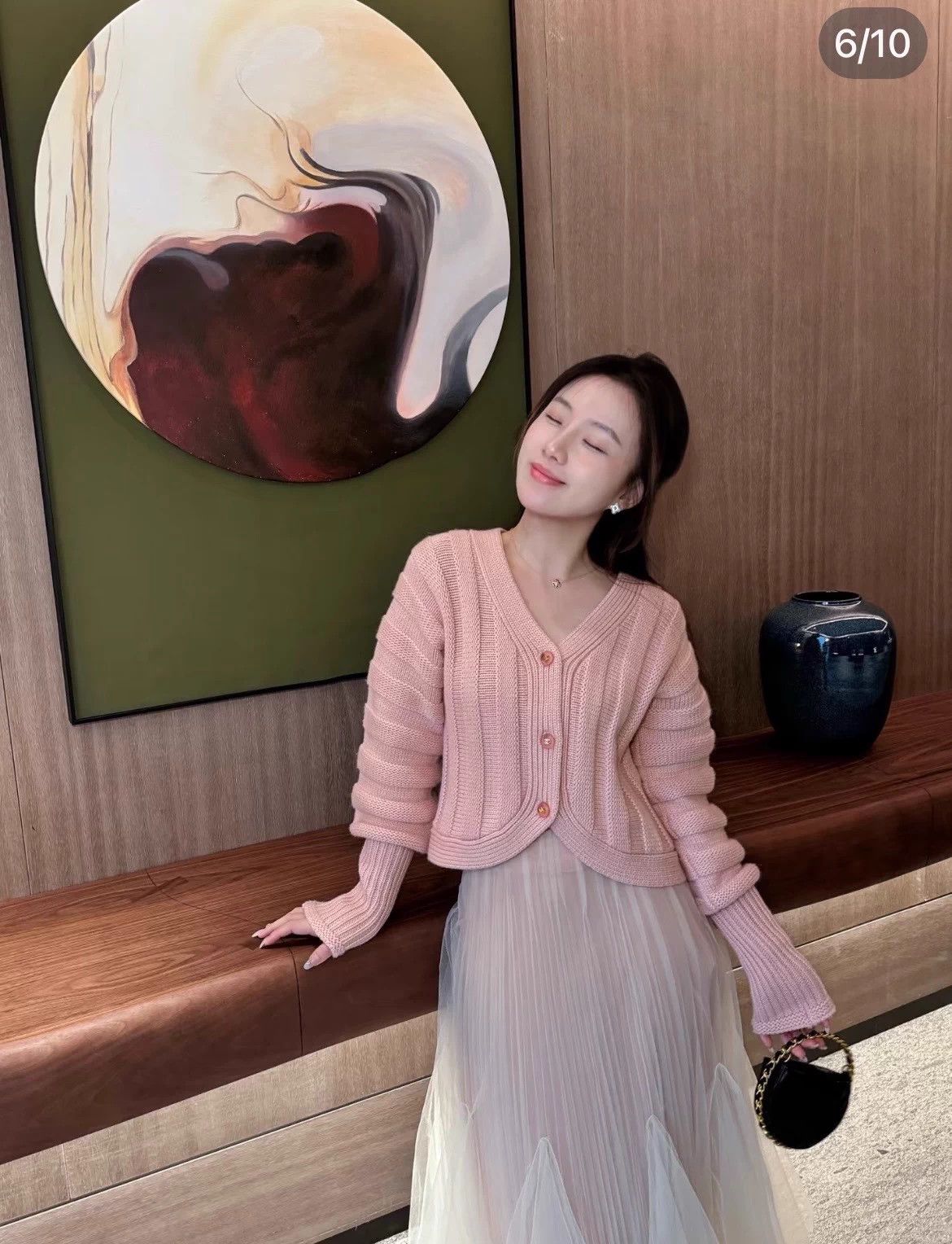 Chanel Chanel Pink Batwing Cashmere Knit Cardigan FR34 Size XS / US 0-2 / IT 36-38 - 8 Thumbnail