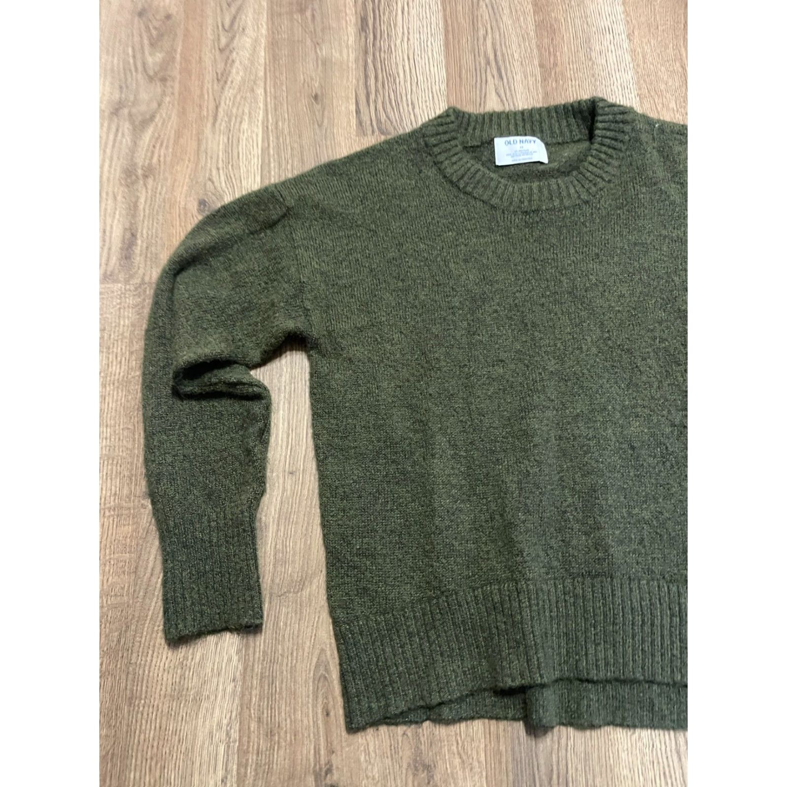 Old Navy Old Navy Sweater, Women's XS Green Crew Neck Long Sleeve Pullover Shirt Size XS / US 0-2 / IT 36-38 - 3 Thumbnail