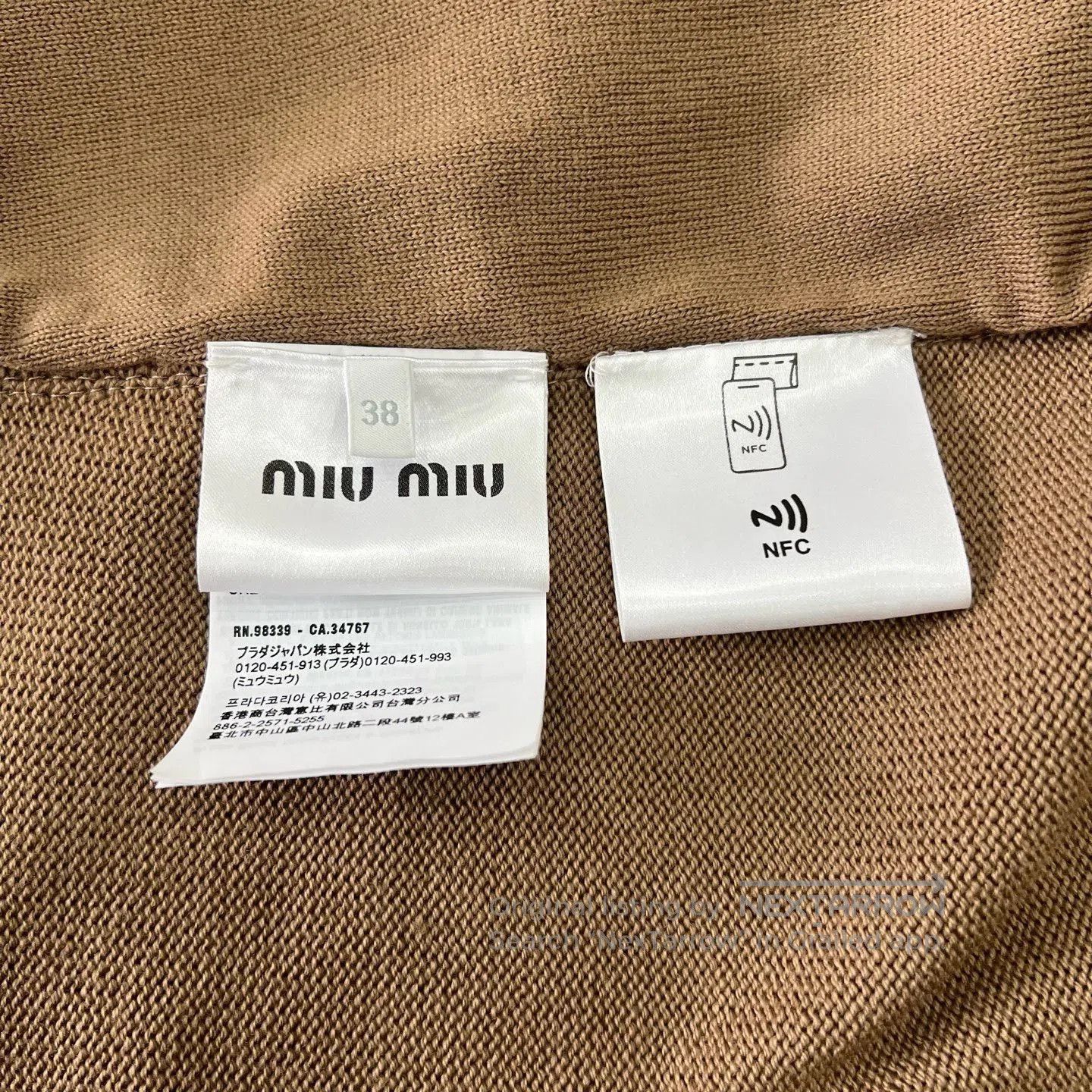 Miu Miu Miu Miu Wool Leather Zip Cardigan. Size S / US 4 / IT 40 - 5 Thumbnail