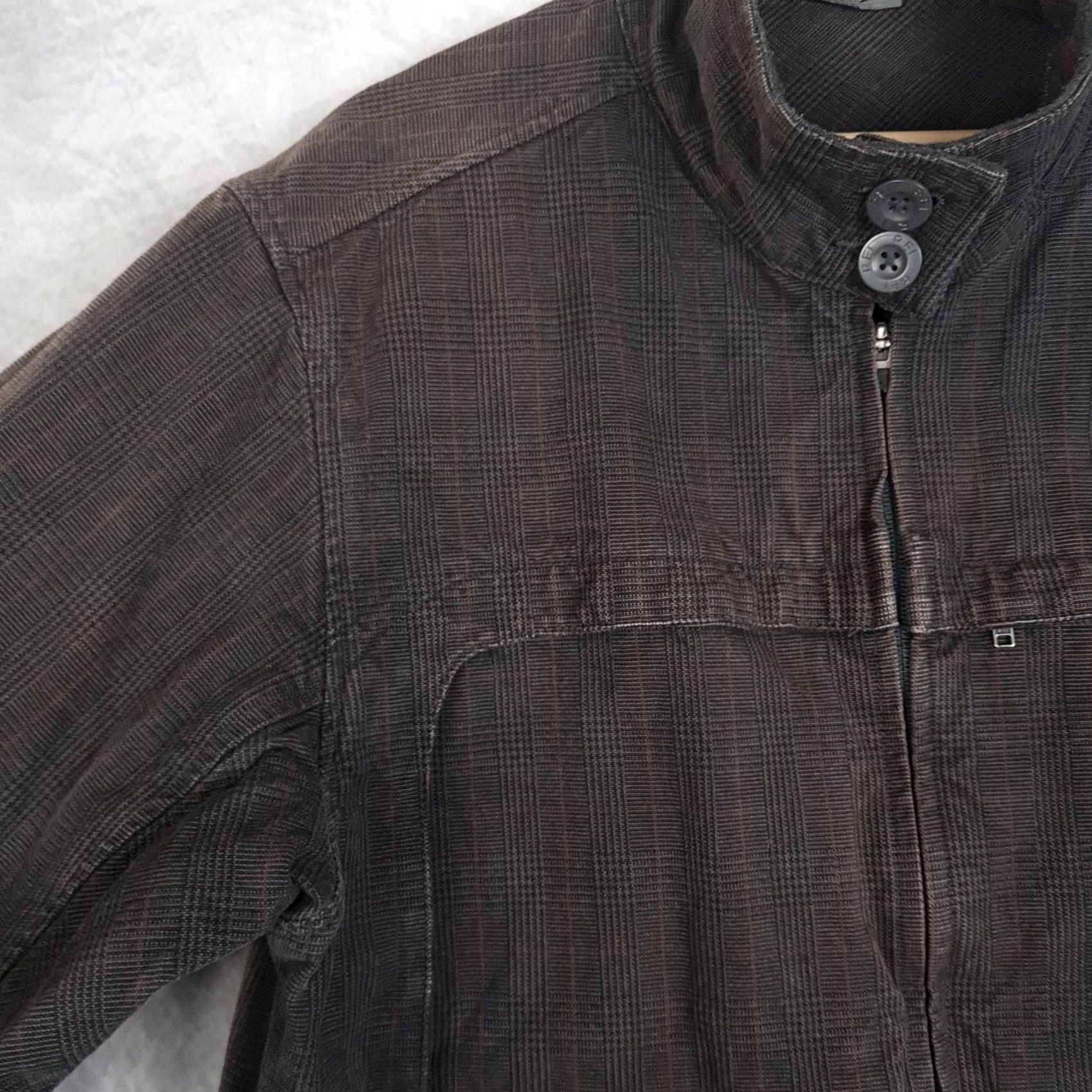 Vintage REI Mens Large Brown Plaid Organic Cotton Jacket Short Full Zip Lined Pockets Military Style Casual Travel Size US L / EU 52-54 / 3 - 6 Thumbnail