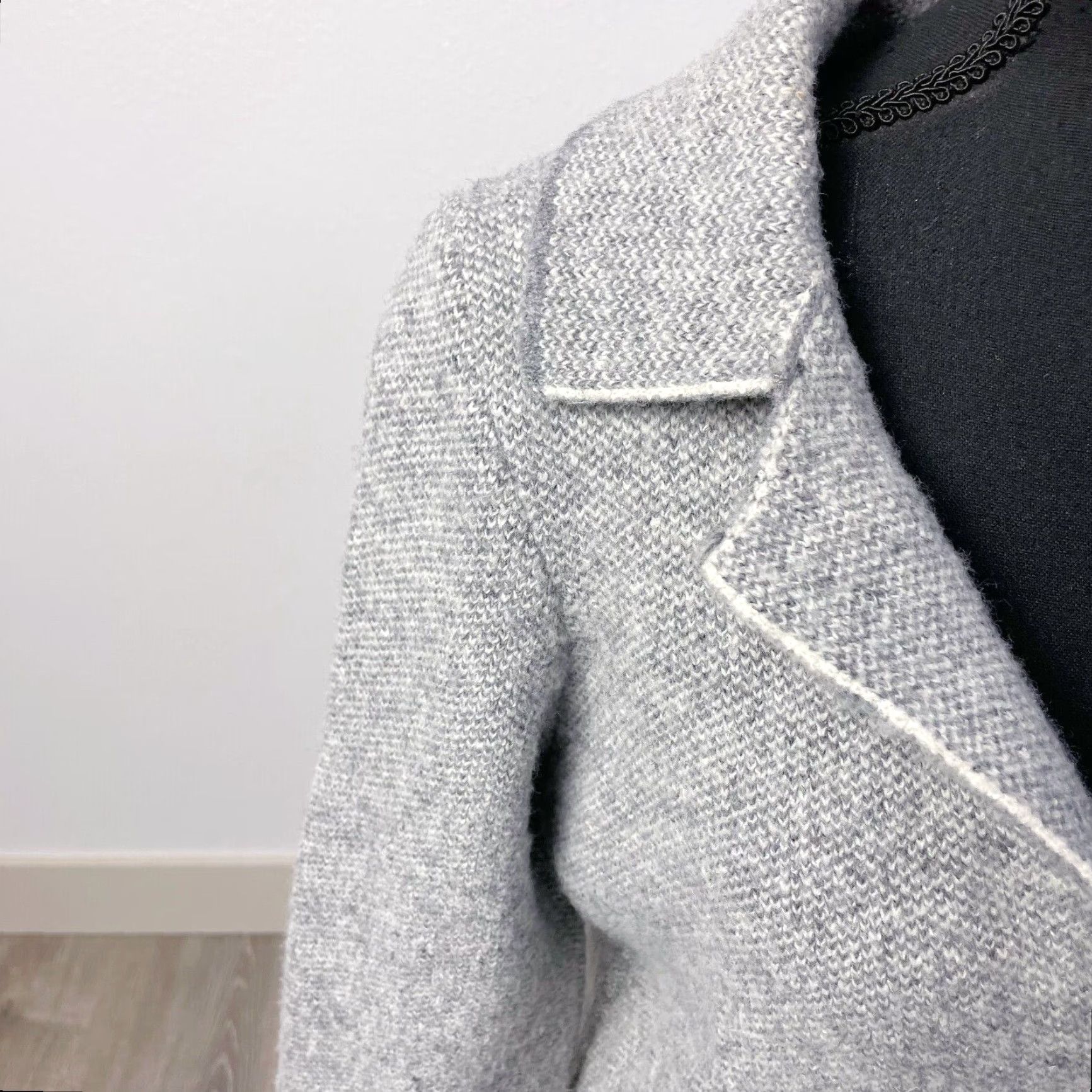 Vintage Cocogio Gray Textured Cardigan Sweater Wool Blend Large Italy Women L Size L / US 10 / IT 46 - 3 Thumbnail