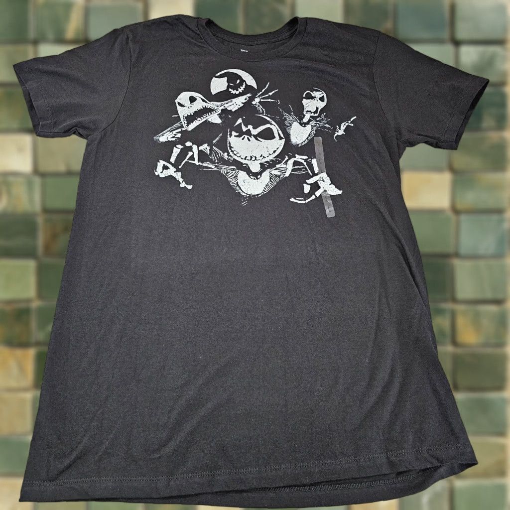 Disney Disney Shirt Mens Large The Nightmare Before Christmas Jack Skellington Cotton T-Shirt logo Graphic Tee Size US L / EU 52-54 / 3 - 1 Thumbnail