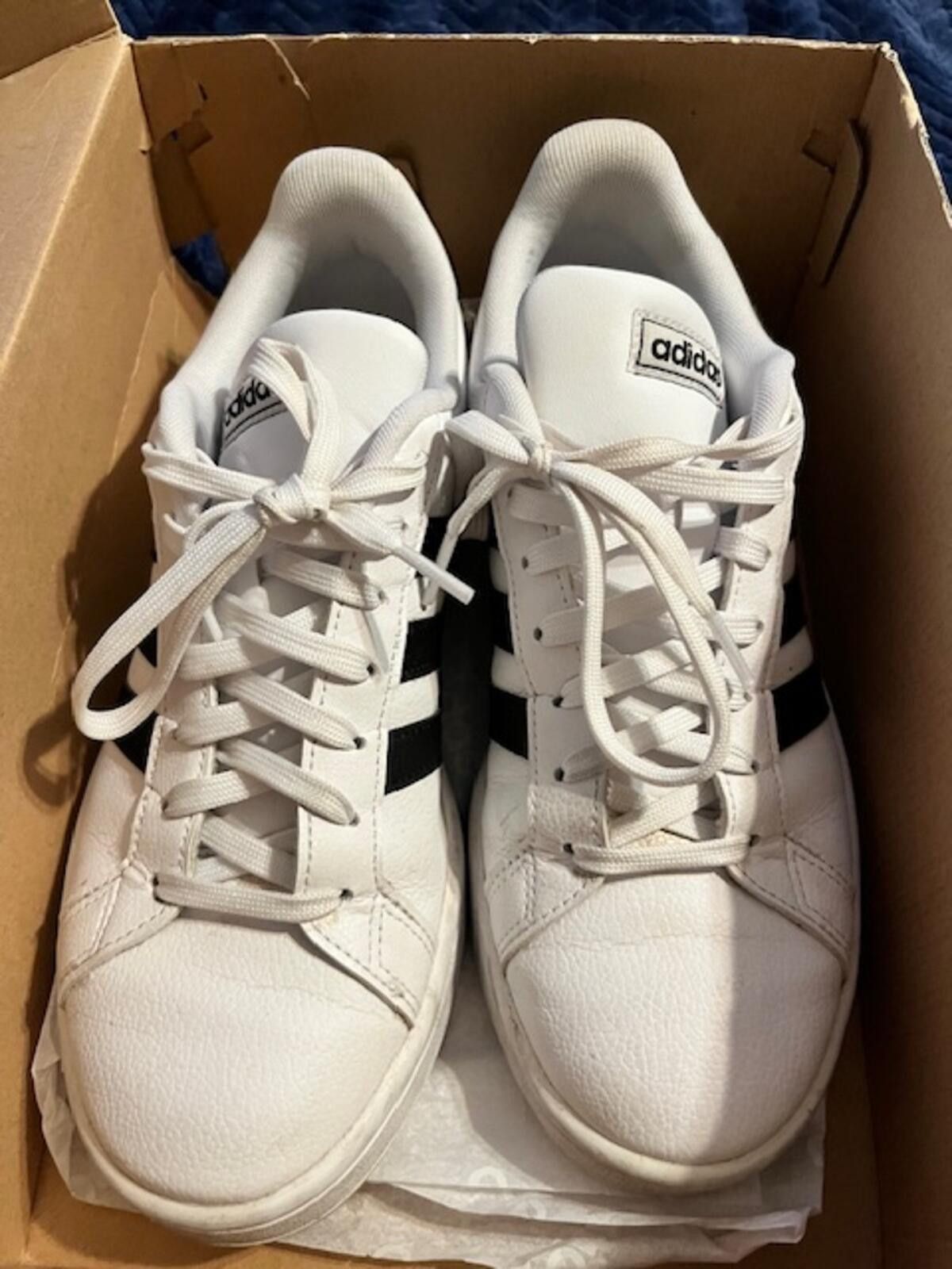 Adidas Adidas Grand Court White and Black Sneakers Size 9 Size US 9 / EU 42 - 2 Thumbnail