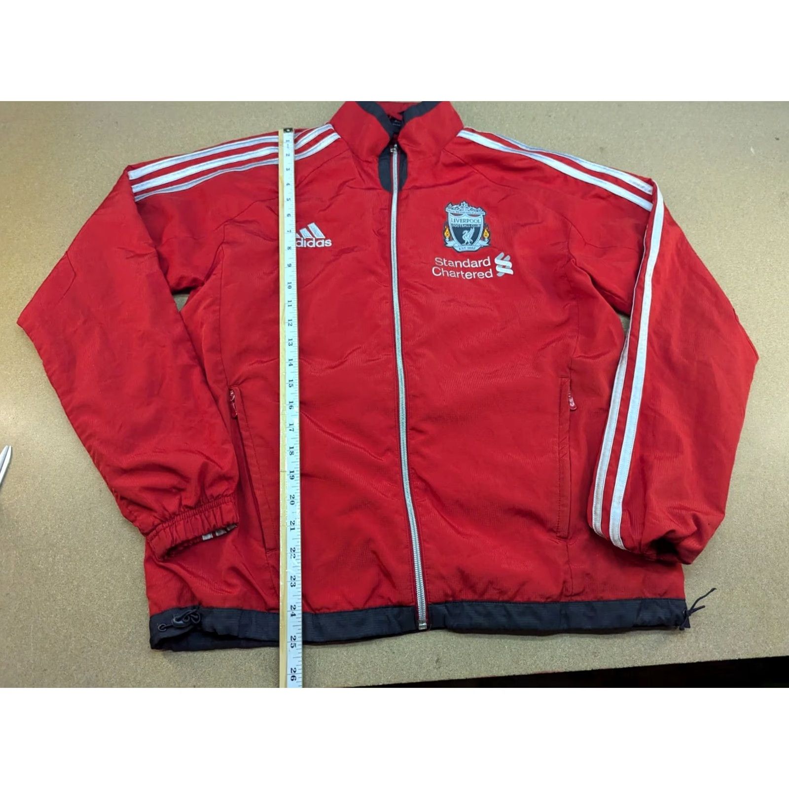 Adidas Adidas Liverpool 2010-2011 Training Jacket Football Adult Red Windbreaker Size S Size US S / EU 44-46 / 1 - 3 Thumbnail