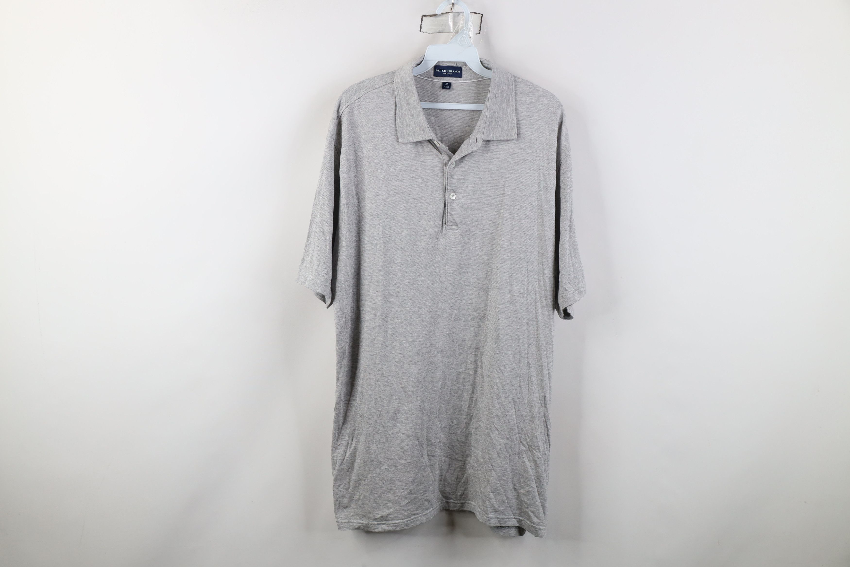 Peter Millar Peter Millar Jersey Knit Short Sleeve Golf Polo Shirt Gray Size US XL / EU 56 / 4 - 1 Thumbnail