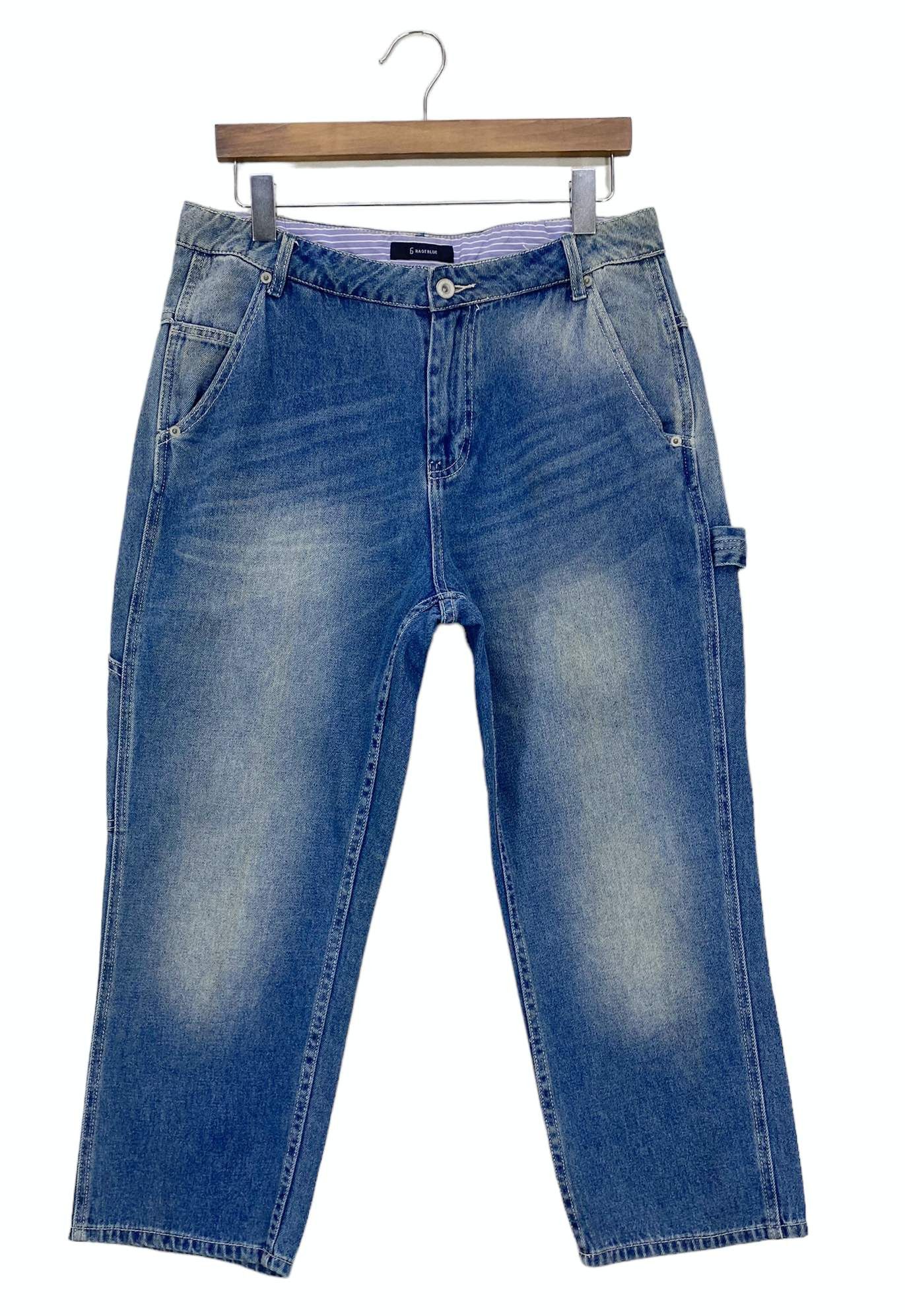 Japanese Brand Carpenter Jeans Liberto Utility Hickory Dungarees Skateboard Size US 32 / EU 48 - 2 Thumbnail