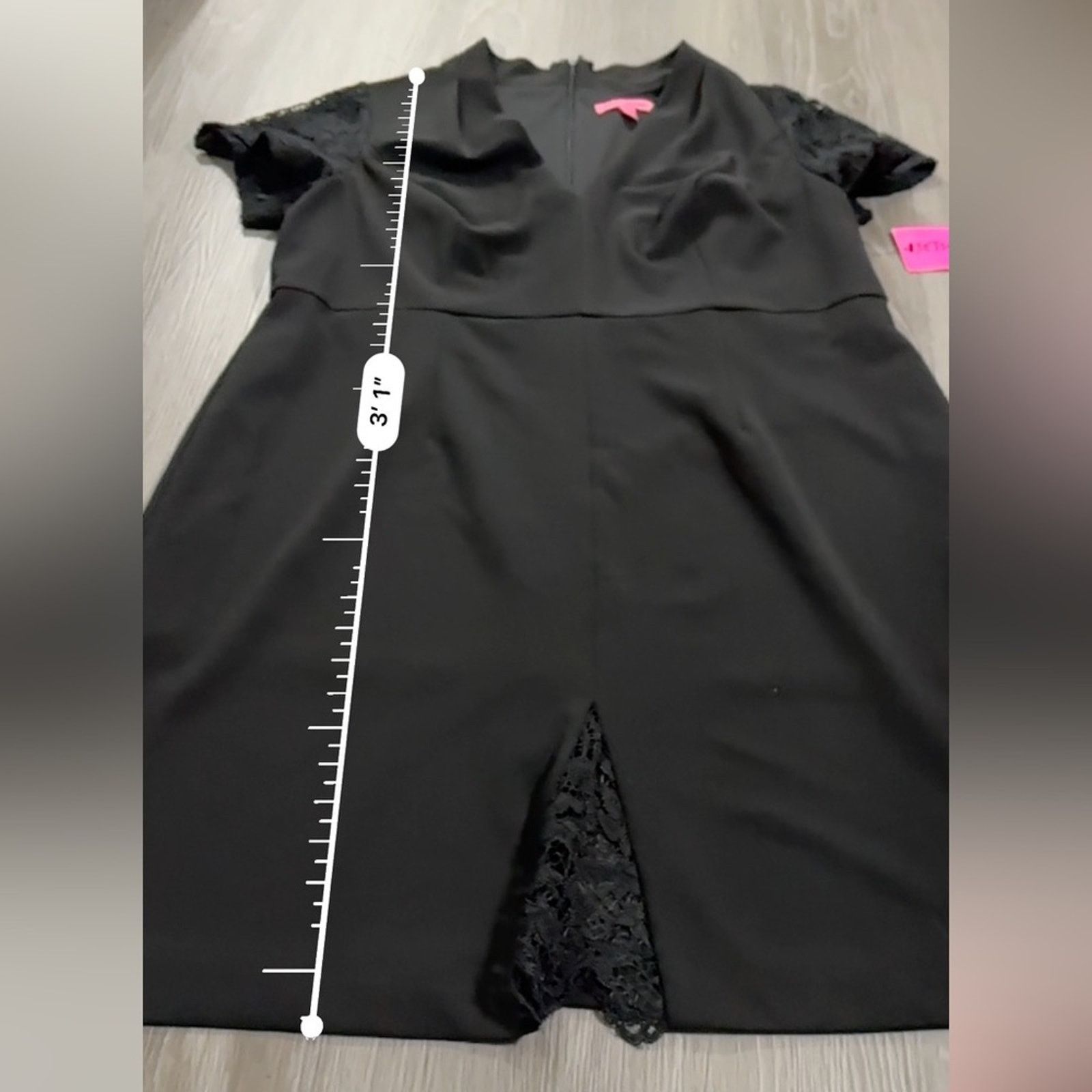 Betsey Johnson Betsey Johnson Black Lace Cap Sleeve LBD Mini Dress Size 14W Size XL / US 12-14 / IT 48-50 - 10 Thumbnail