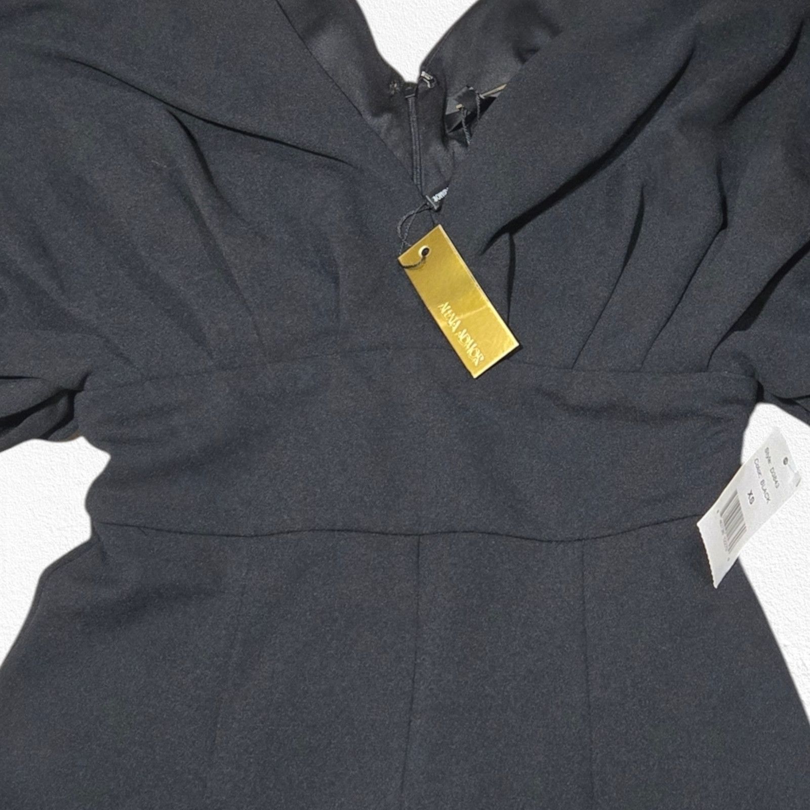 Other Black V Neck Drape Sleeve Jumpsuit Size XS Size 26" / US 2 / IT 38 - 7 Thumbnail