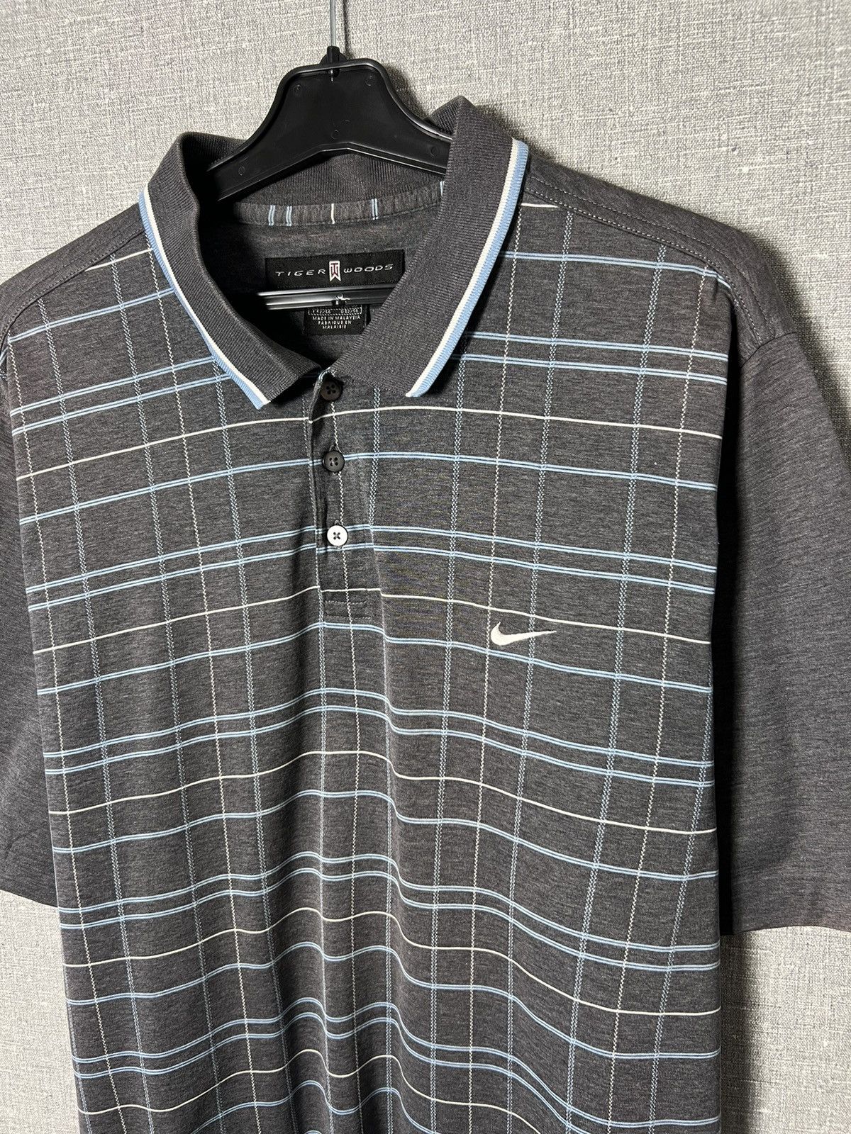 Nike Vintage Nike Tiger Woods Collection Checkered Polo Shirt Size US L / EU 52-54 / 3 - 3 Thumbnail