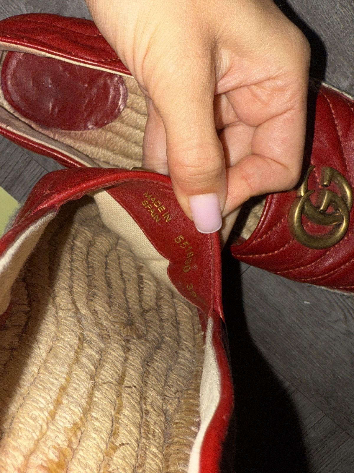 Gucci GUCCI Marmont Espadrilles Womens 39/9 US Size US 9 / IT 39 - 4 Thumbnail