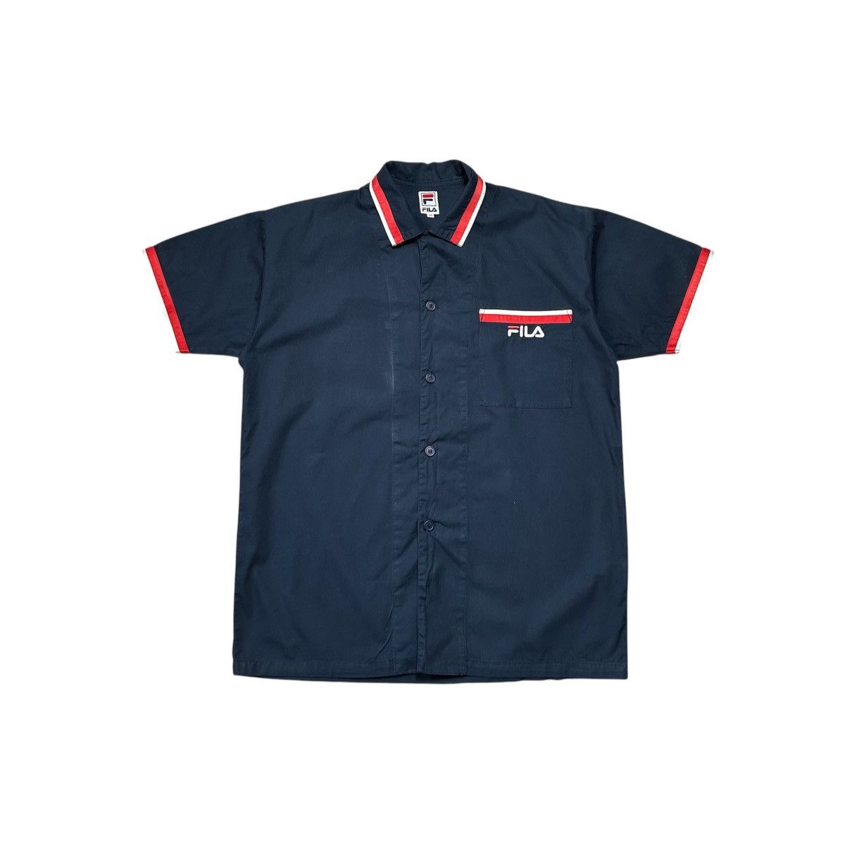 Fila Vintage Fila Logo Button Up Shirt Size US M / EU 48-50 / 2 - 1 Thumbnail