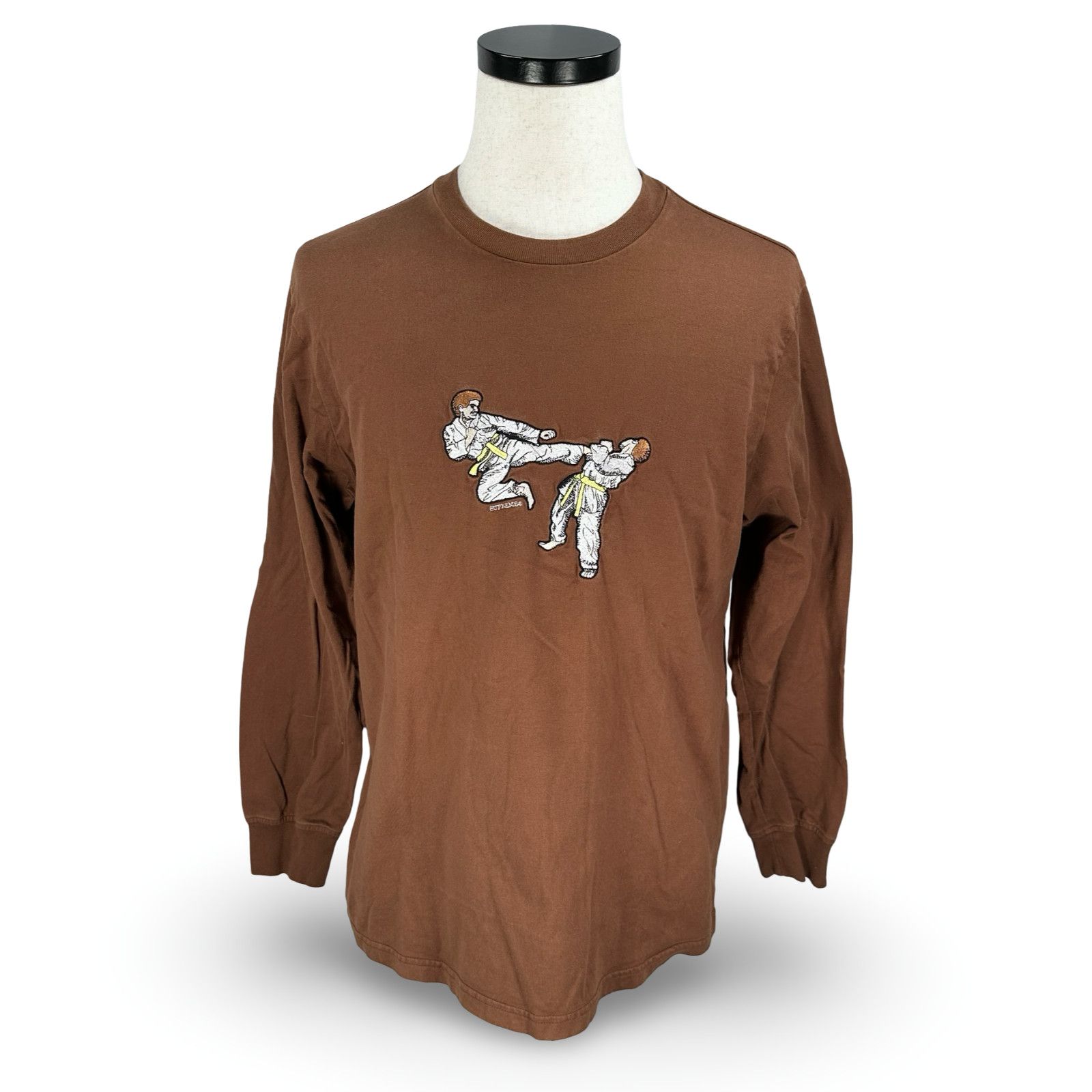 Supreme Supreme Karate T-Shirt Mens Medium Brown Cotton Embroidered Size US M / EU 48-50 / 2 - 1 Thumbnail