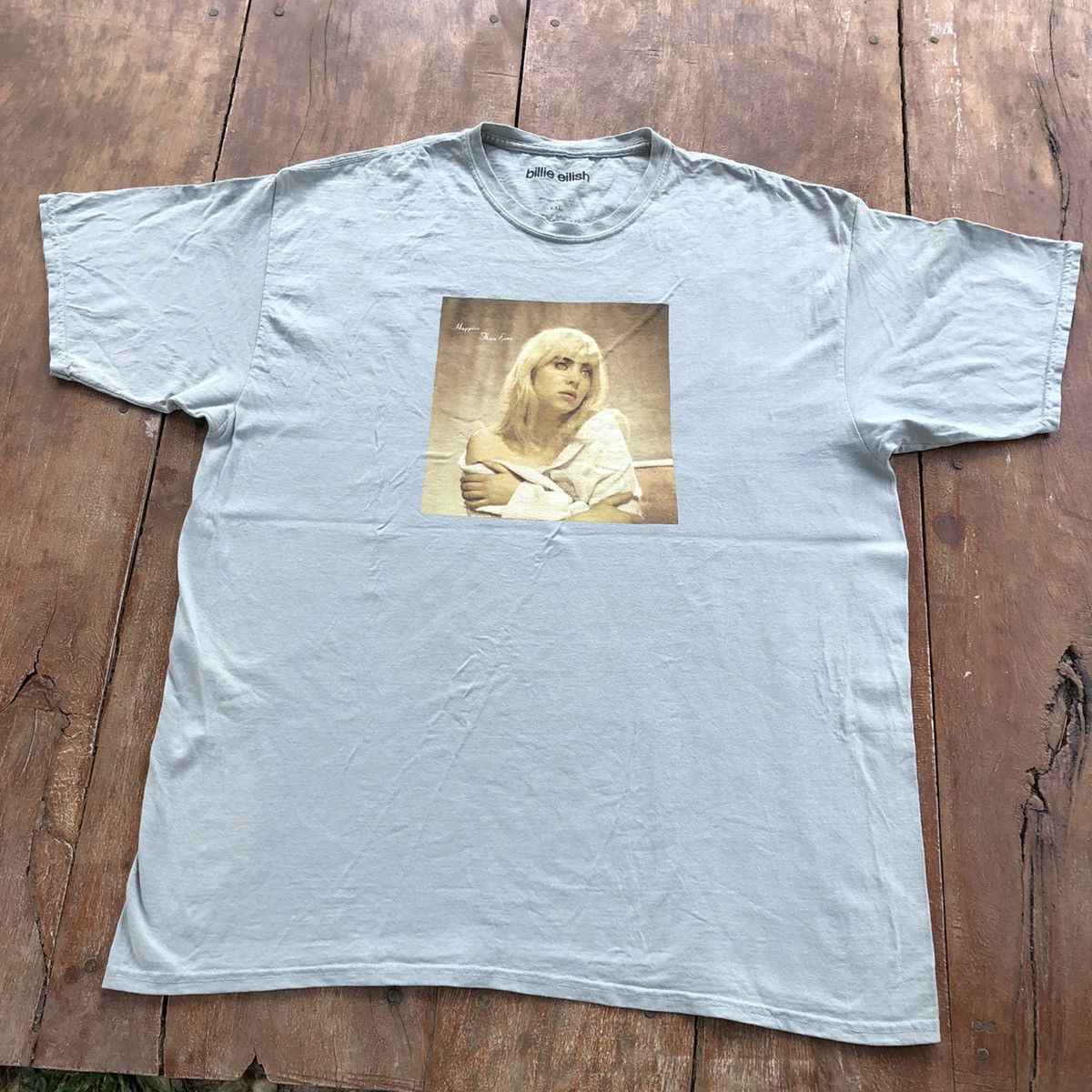 Band Tees Billie Eilish Happier Than Ever Tour T Shirt Size US XXL / EU 58 / 5 - 2 Thumbnail