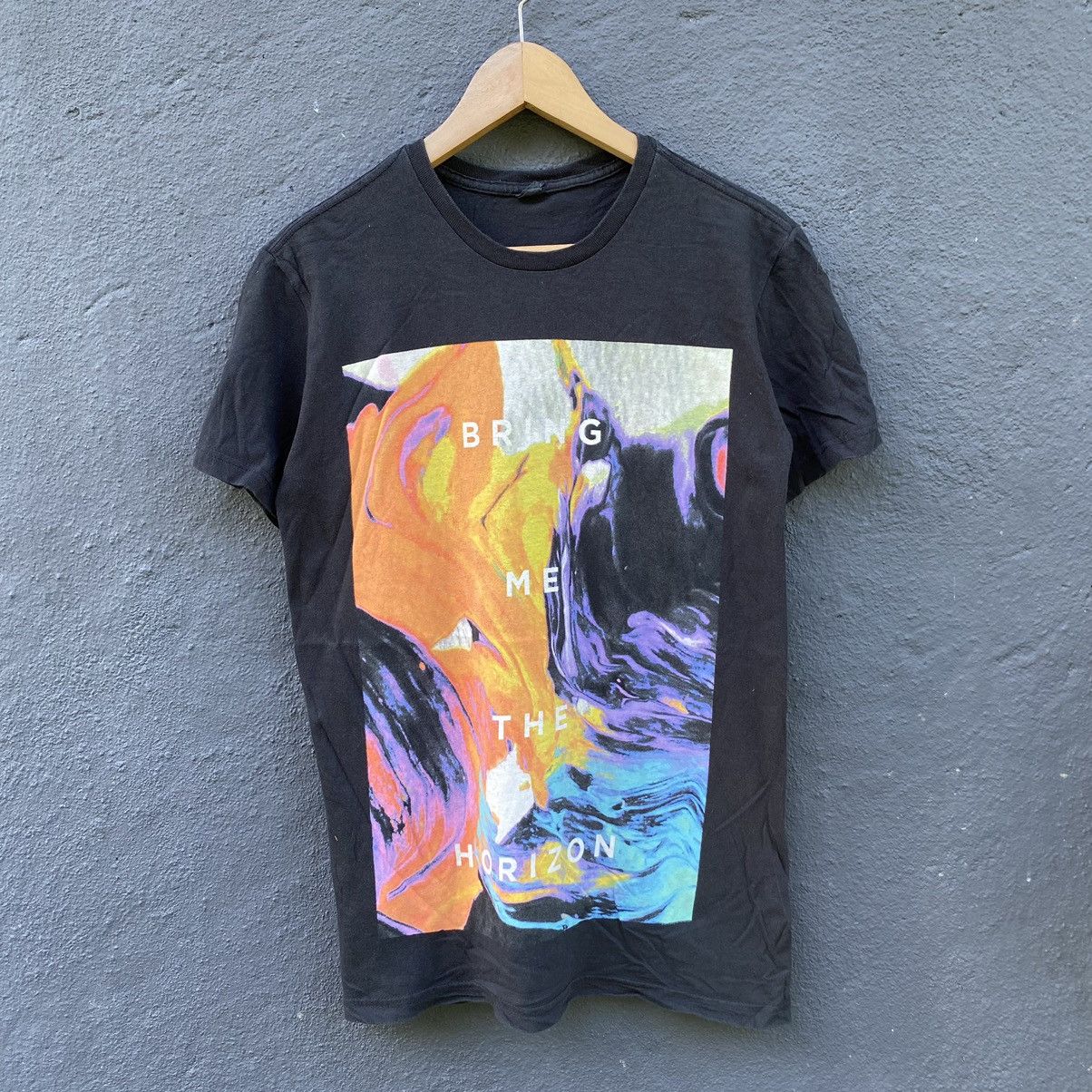 Band Tees Thrashed Bring Me The Horizon Band ERD GRUNGE FADED TEE Size US M / EU 48-50 / 2 - 1 Thumbnail