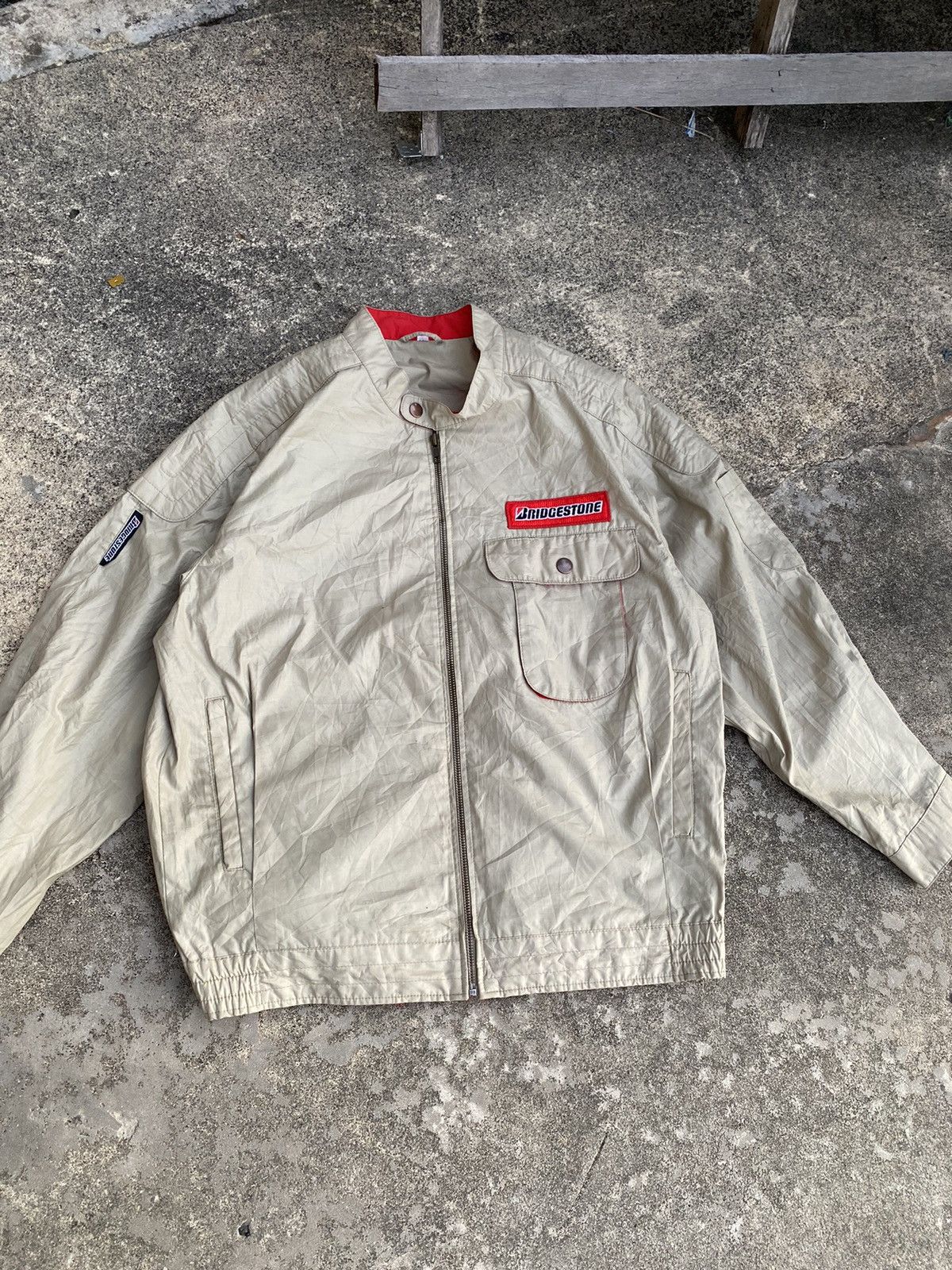 Japanese Brand Vintage BRIDGESTONE Racing Jacket - oversizes 25” x 26.5” Size US XL / EU 56 / 4 - 5 Thumbnail