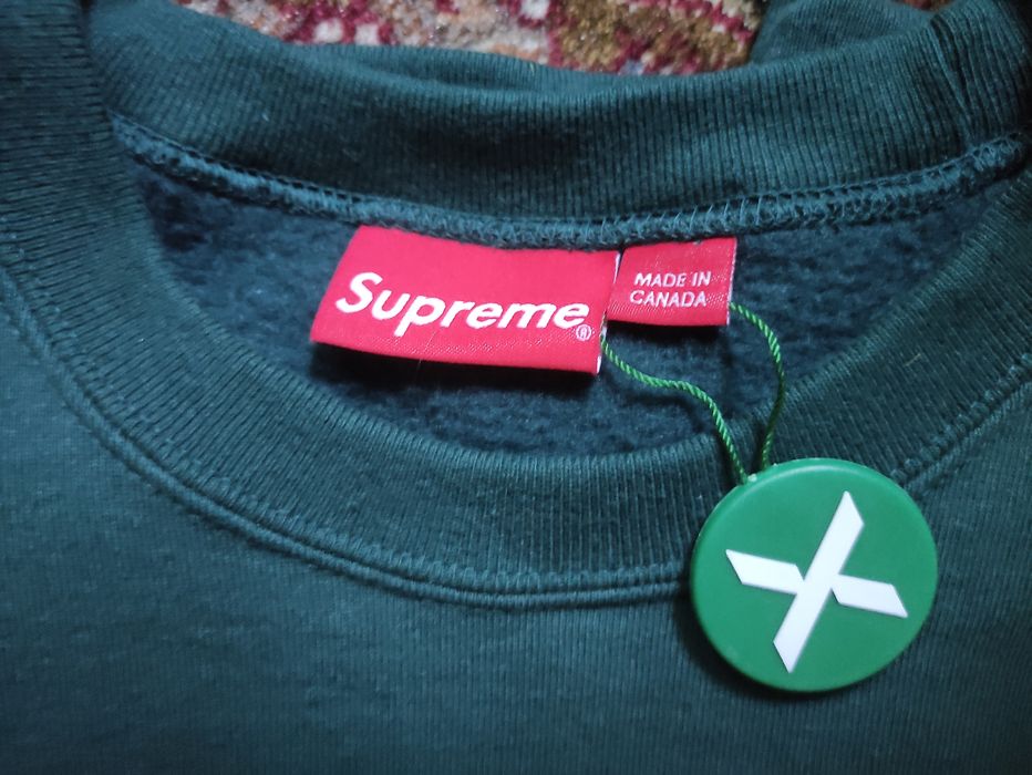 Supreme Supreme Box Logo Crewneck Dark Pine size L | Grailed