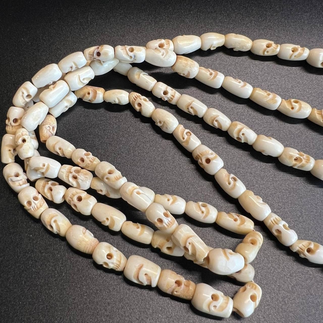 Vintage 106 Prayer Bead Buddhism Bone Skull Meditation