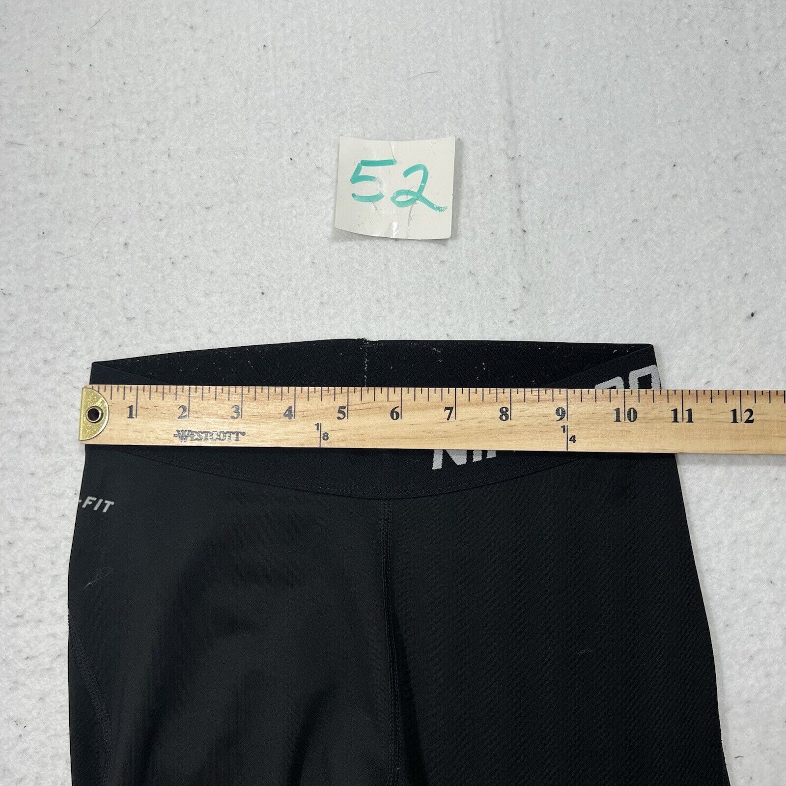 Nike Nike Pro Dri Fit Capri Black & White Leggings Logo Pants Size 25" / US 0 / IT 36 - 9 Thumbnail