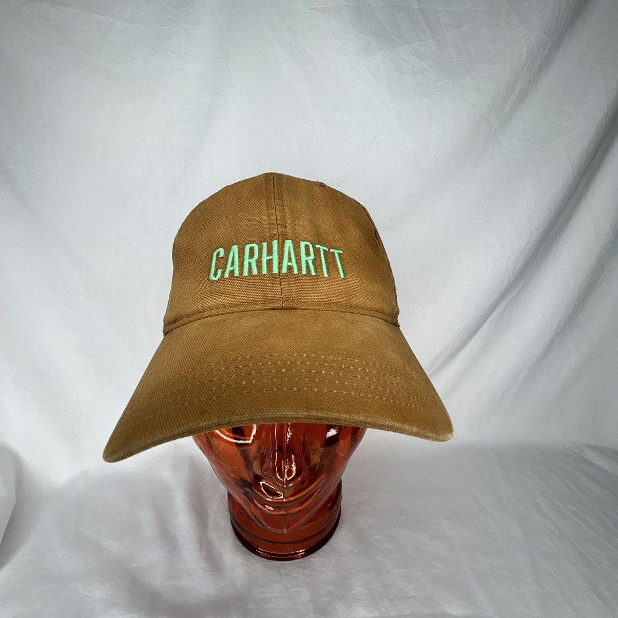 Carhartt Carhartt Canvas Wheat Embroidered Spell-Out Strapback Hat Size ONE SIZE - 1 Thumbnail