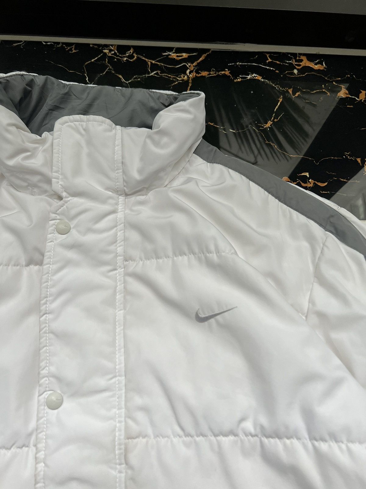 Nike 00's NIKE RETRO DOWN PUFFER RARE SWOOSH LOGO JACKET Y2K Size US L / EU 52-54 / 3 - 6 Thumbnail