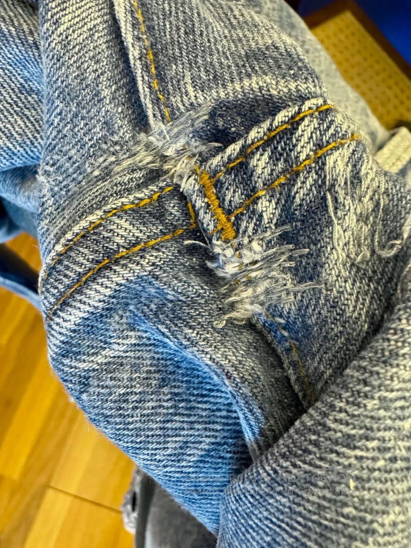 Levi's Blue Distressed Denim Jeans Size 32. Size US 32 / EU 48 - 8 Thumbnail
