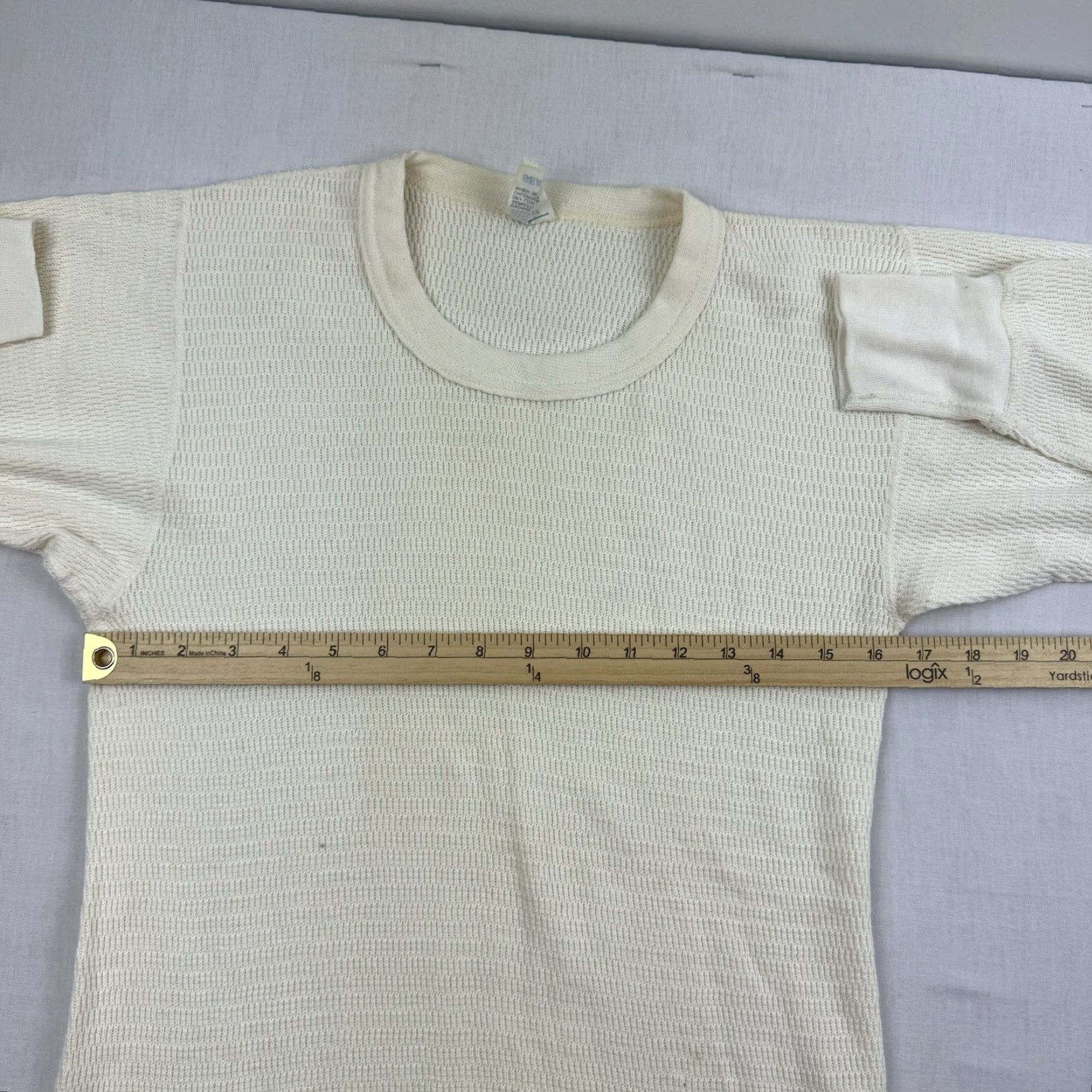 Sears VINTAGE Sears 1970s Thermal Long Sleeve T-Shirt Adult Large White Grunge Mens Size US L / EU 52-54 / 3 - 6 Thumbnail
