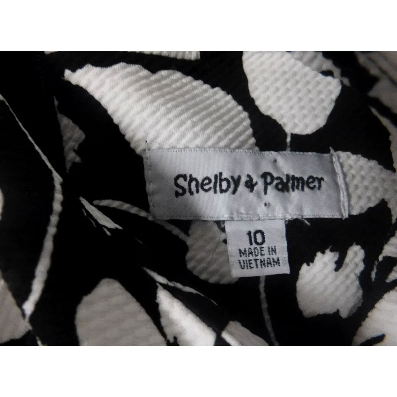 Vintage Shelby & Palmer Womens Dress A-Line 10 White Floral Ruffle Sleeveless Crew Neck Zip Lined Long Fall Women Buds & Palmer Size L / US 10 / IT 46 - 7 Thumbnail